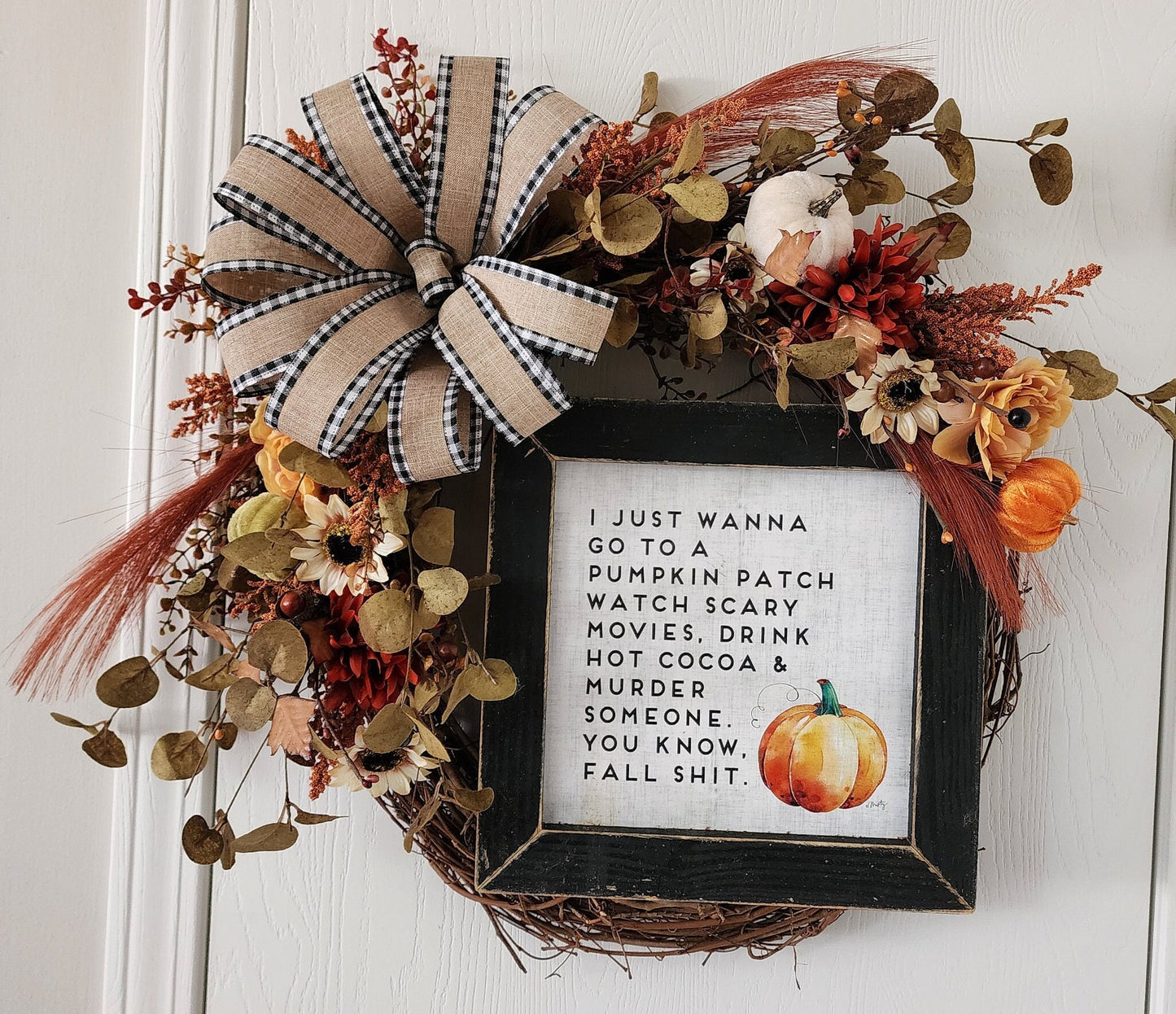 Fun Halloween/Fall Feeling Grapevine Wreath