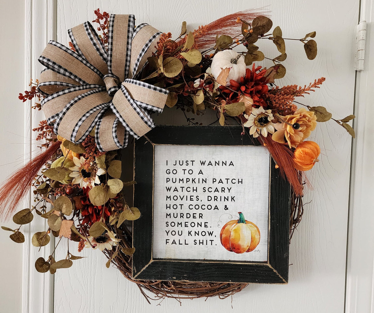 Fun Halloween/Fall Feeling Grapevine Wreath