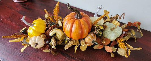 Pumpkin and Gourd Fall Centerpiece