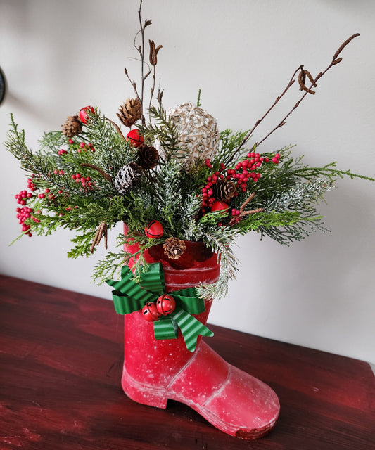 Winter Snow Boot Arrangement