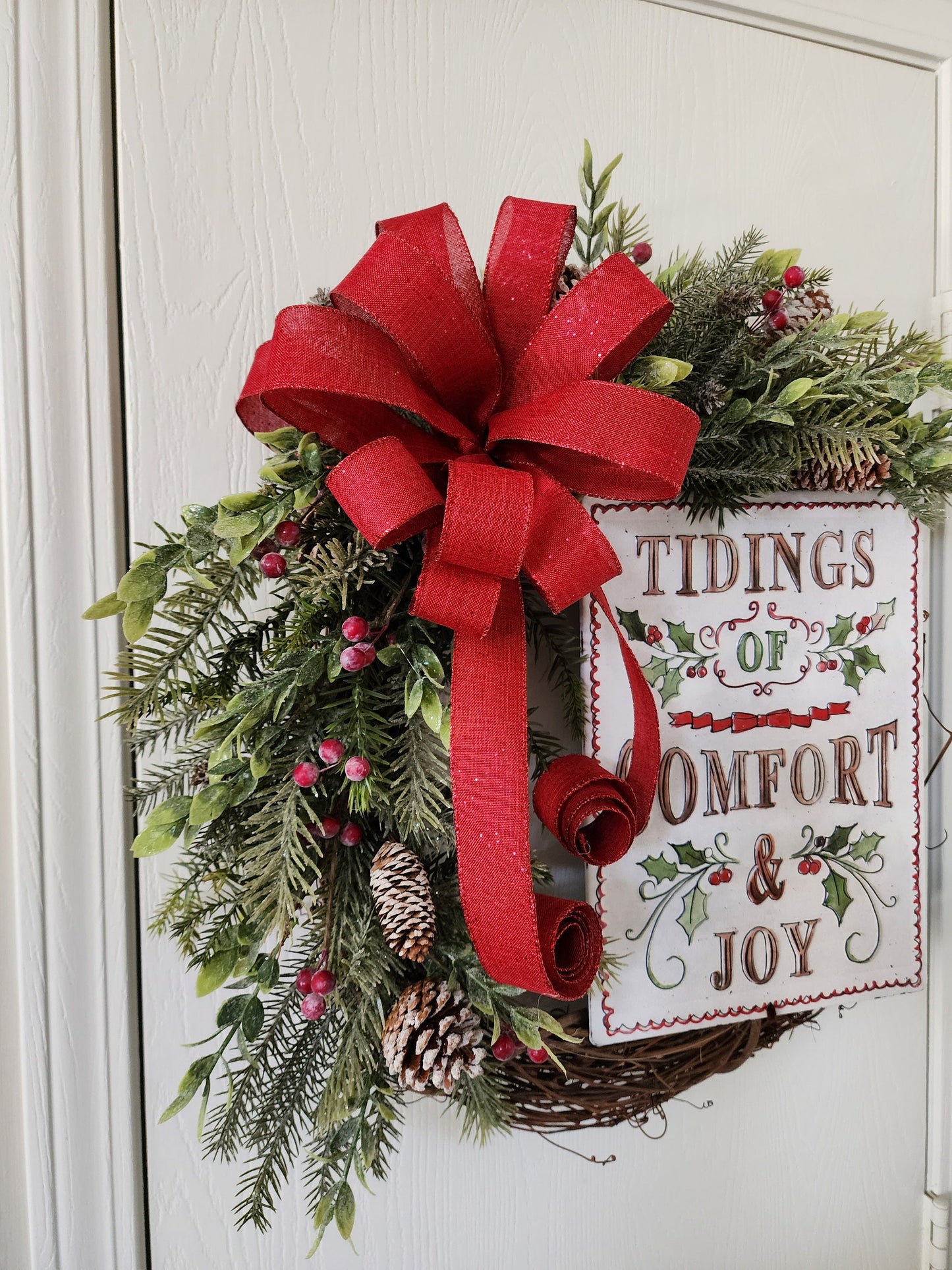 Tidings Comfort and Joy Christmas Wreath