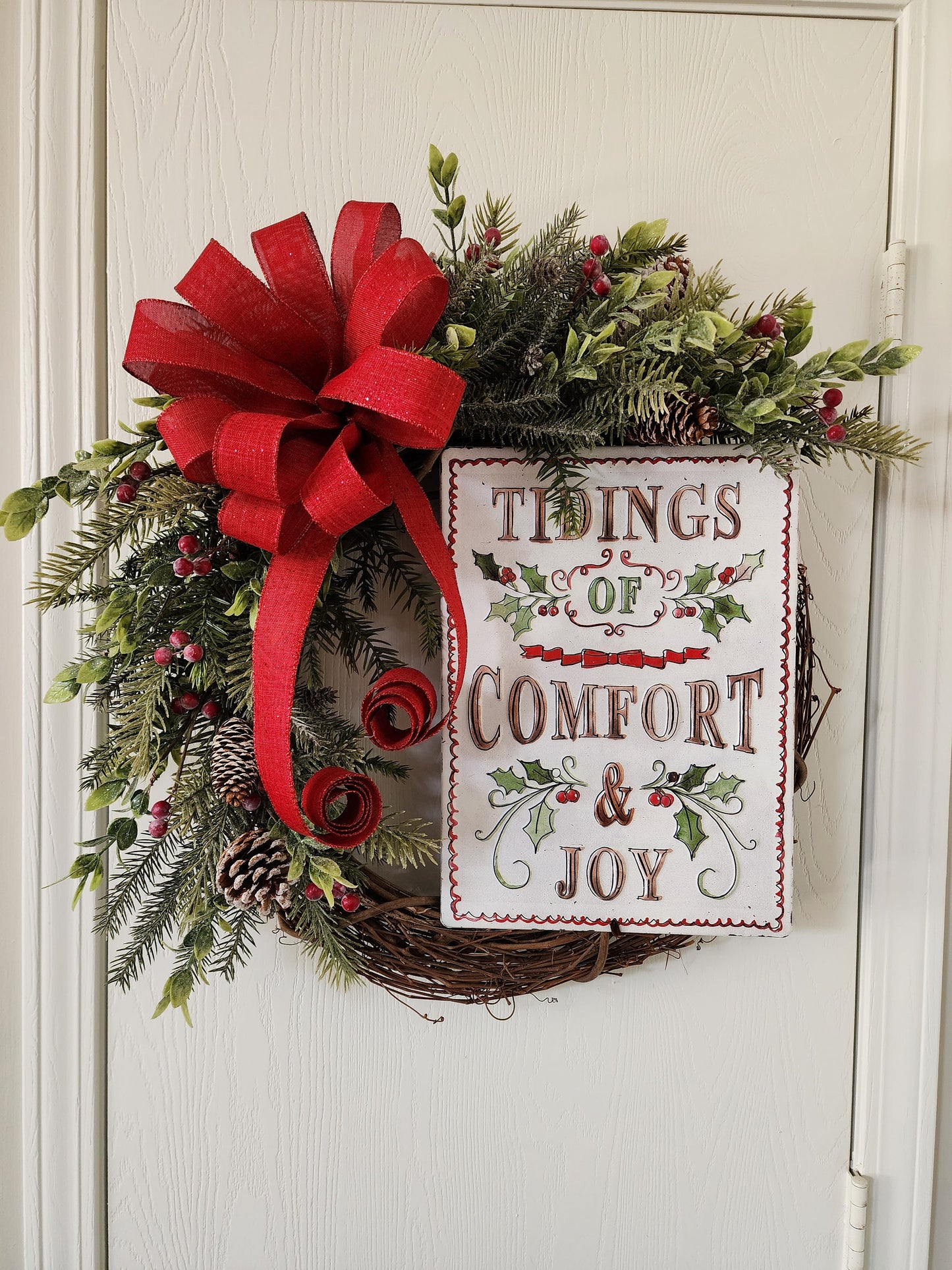 Tidings Comfort and Joy Christmas Wreath