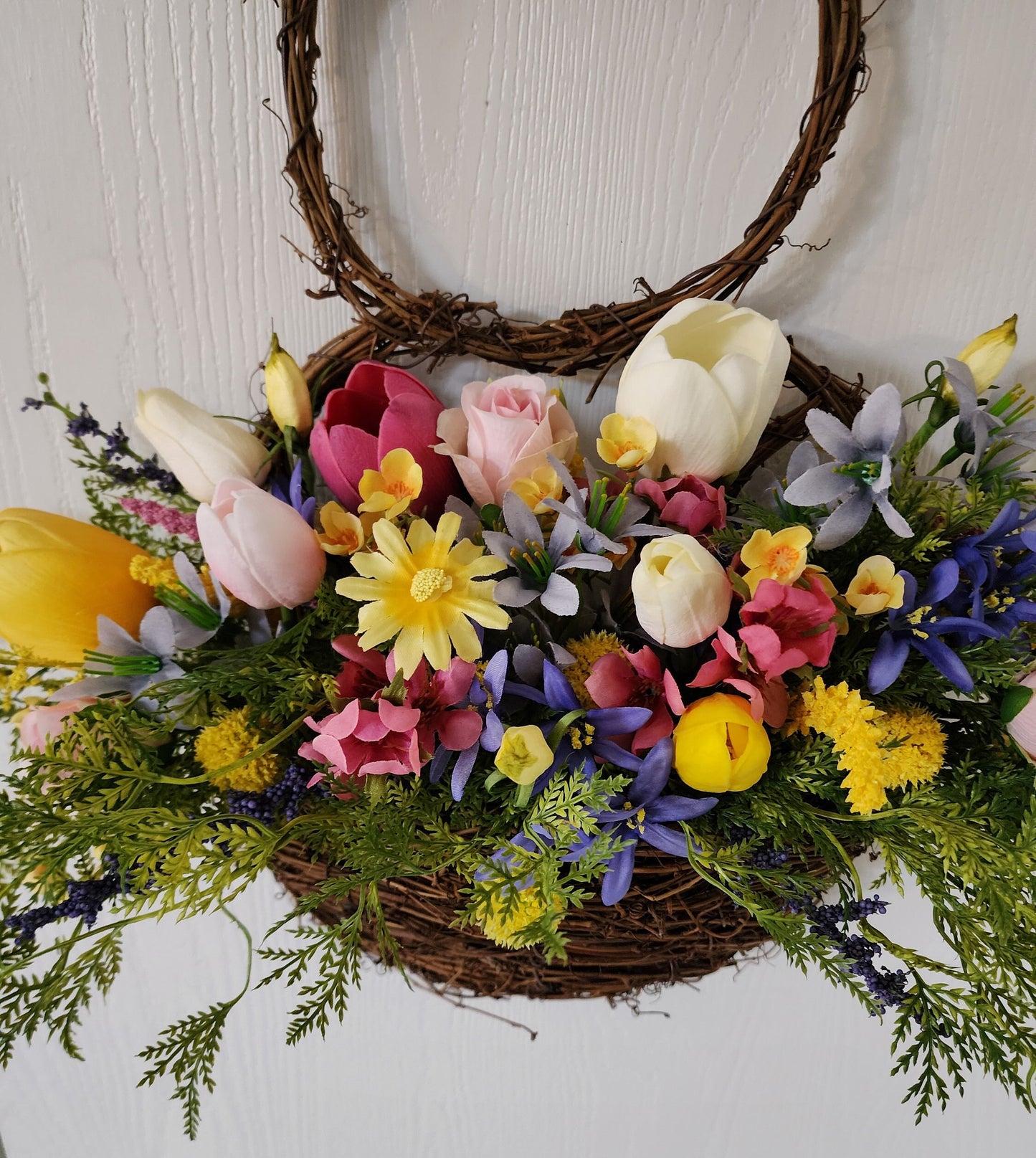 Spring Bunny Wall Basket