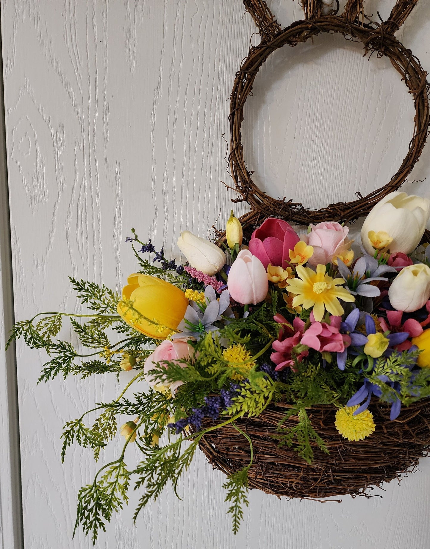 Spring Bunny Wall Basket