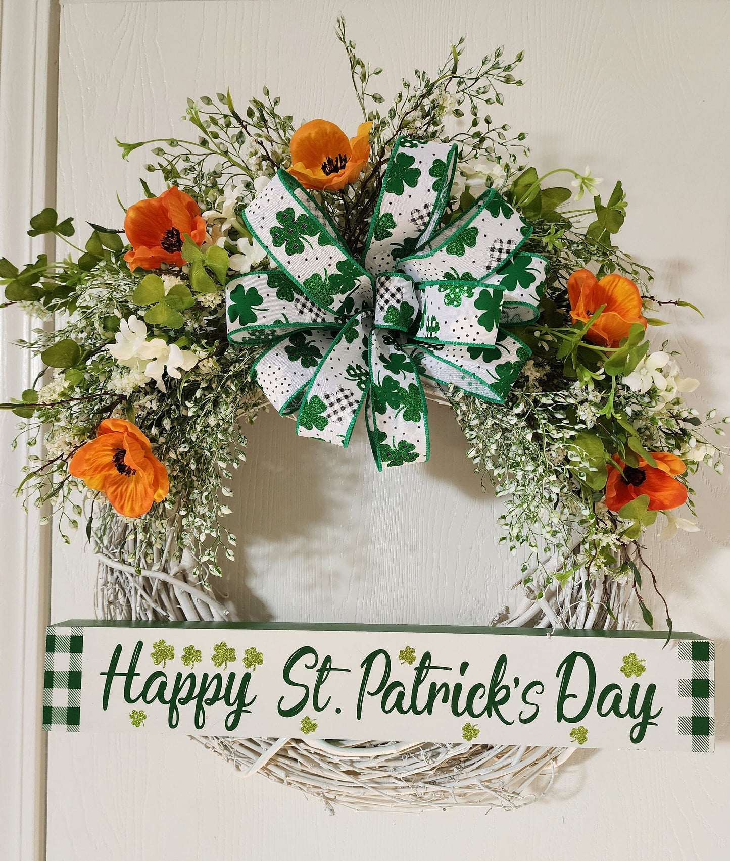 Happy St. Patrick's Day Grapevine Wreath