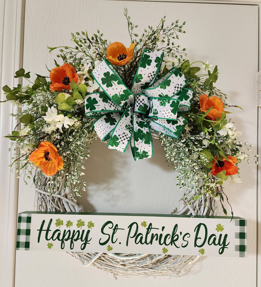 Happy St. Patrick's Day Grapevine Wreath