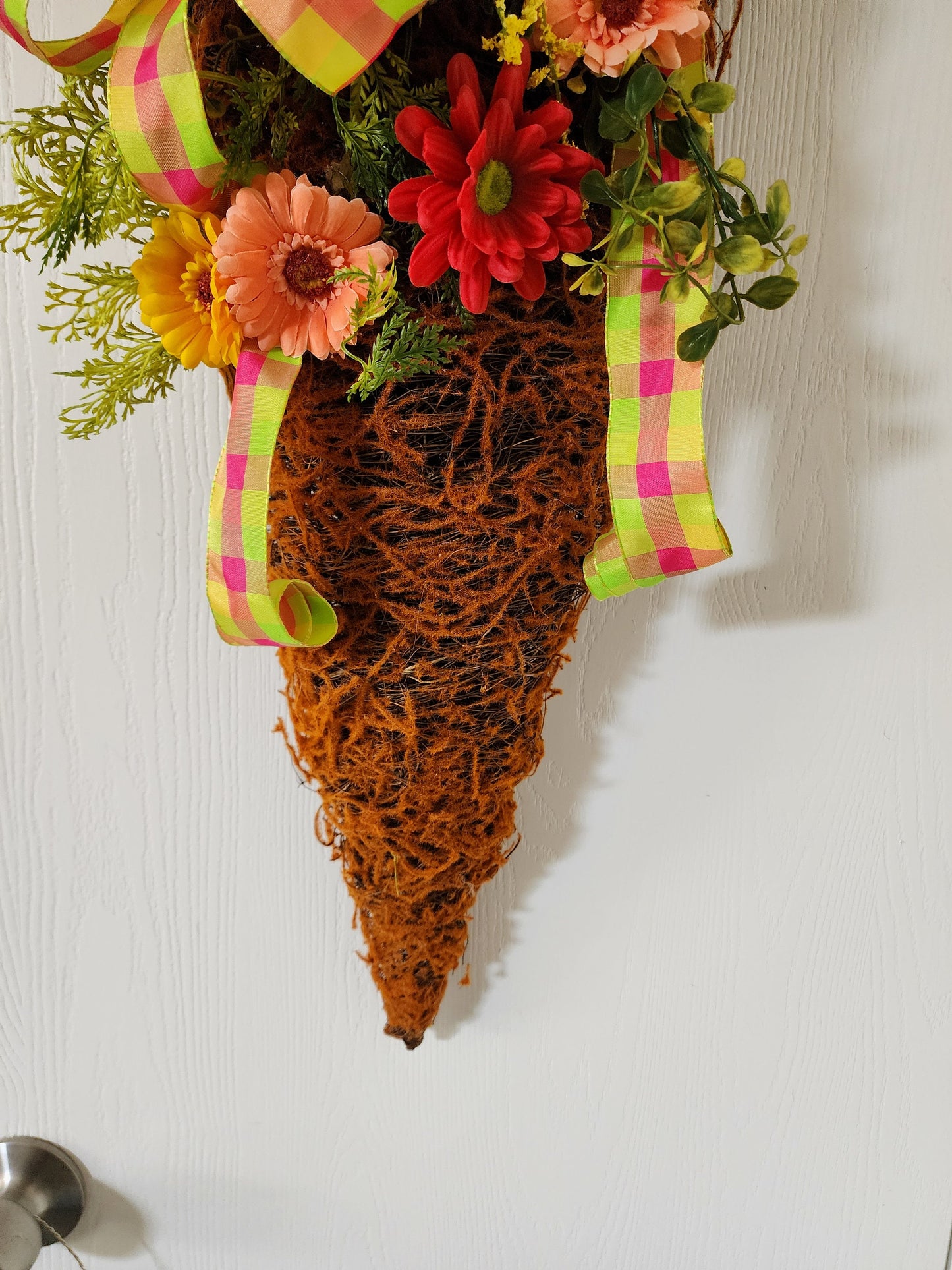 Whimsical Spring Carrot Wall Hanging