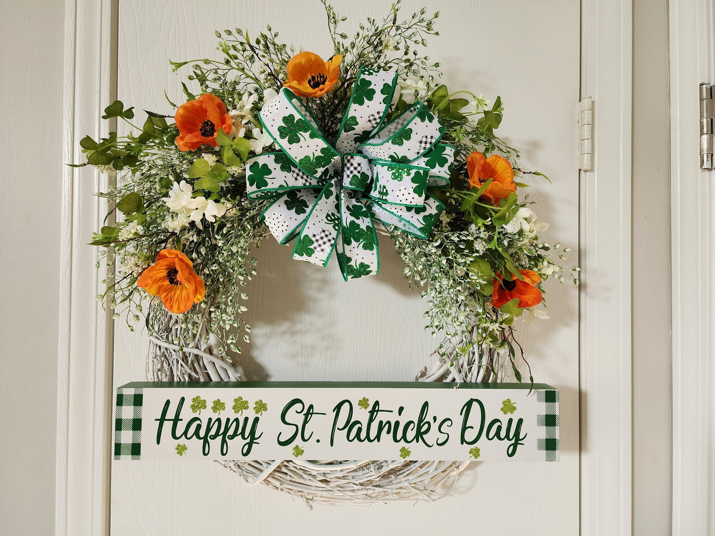 Happy St. Patrick's Day Grapevine Wreath