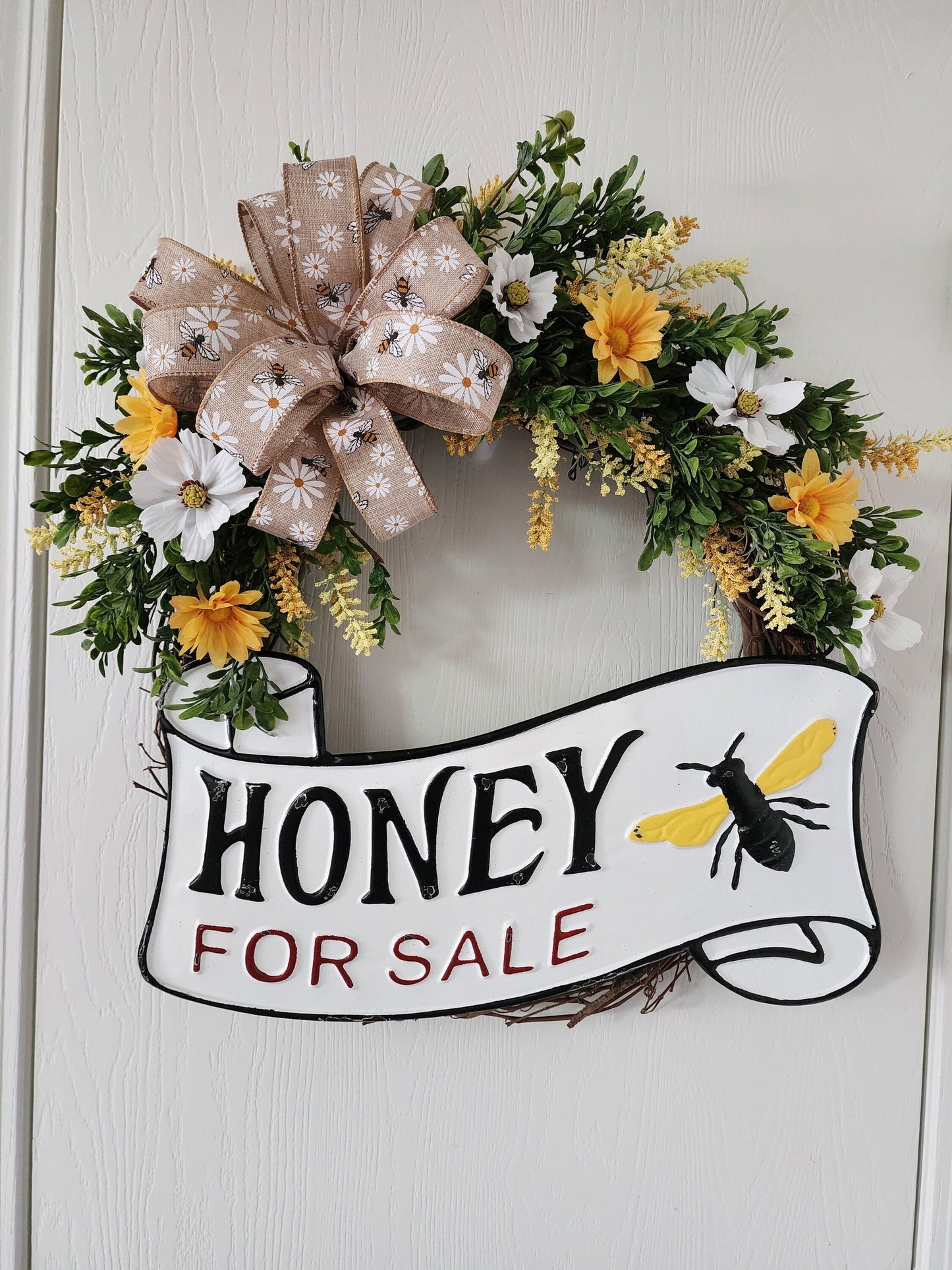 Honey for Sale Grapevine Wreath