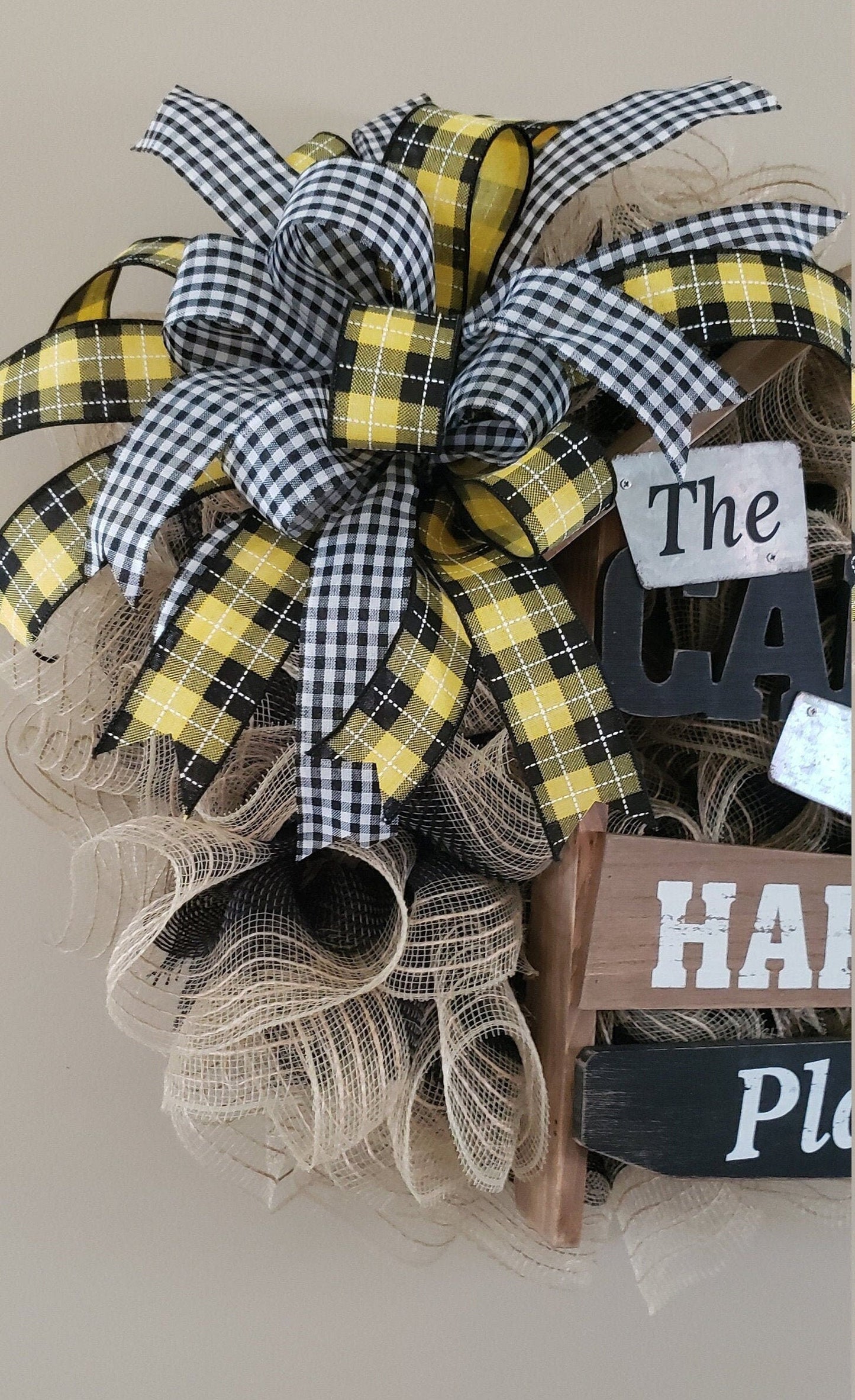 The Cabin is my Happy Place Deco Mesh wreath