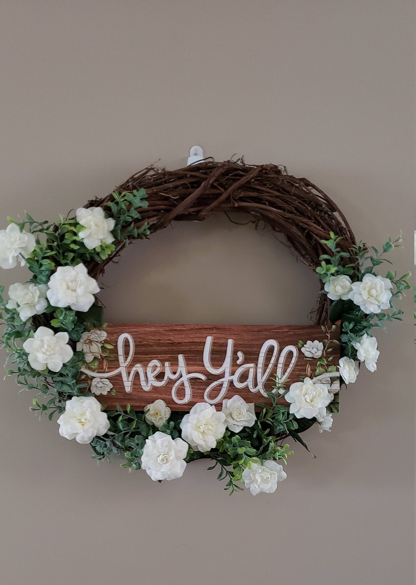 Hey Y'all Everyday Grapevine Wreath