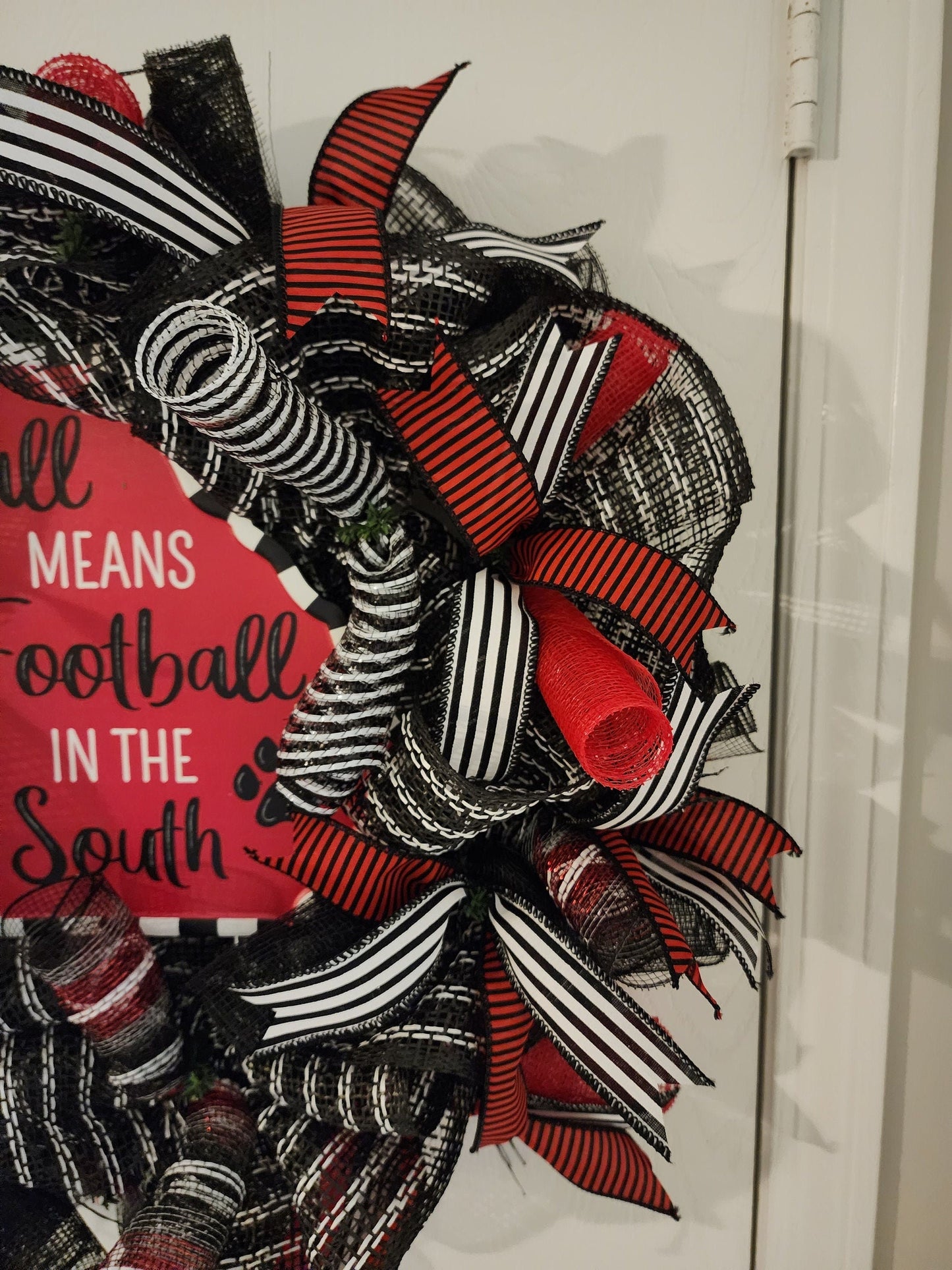 Fall Means Football in the South Mesh Wreath