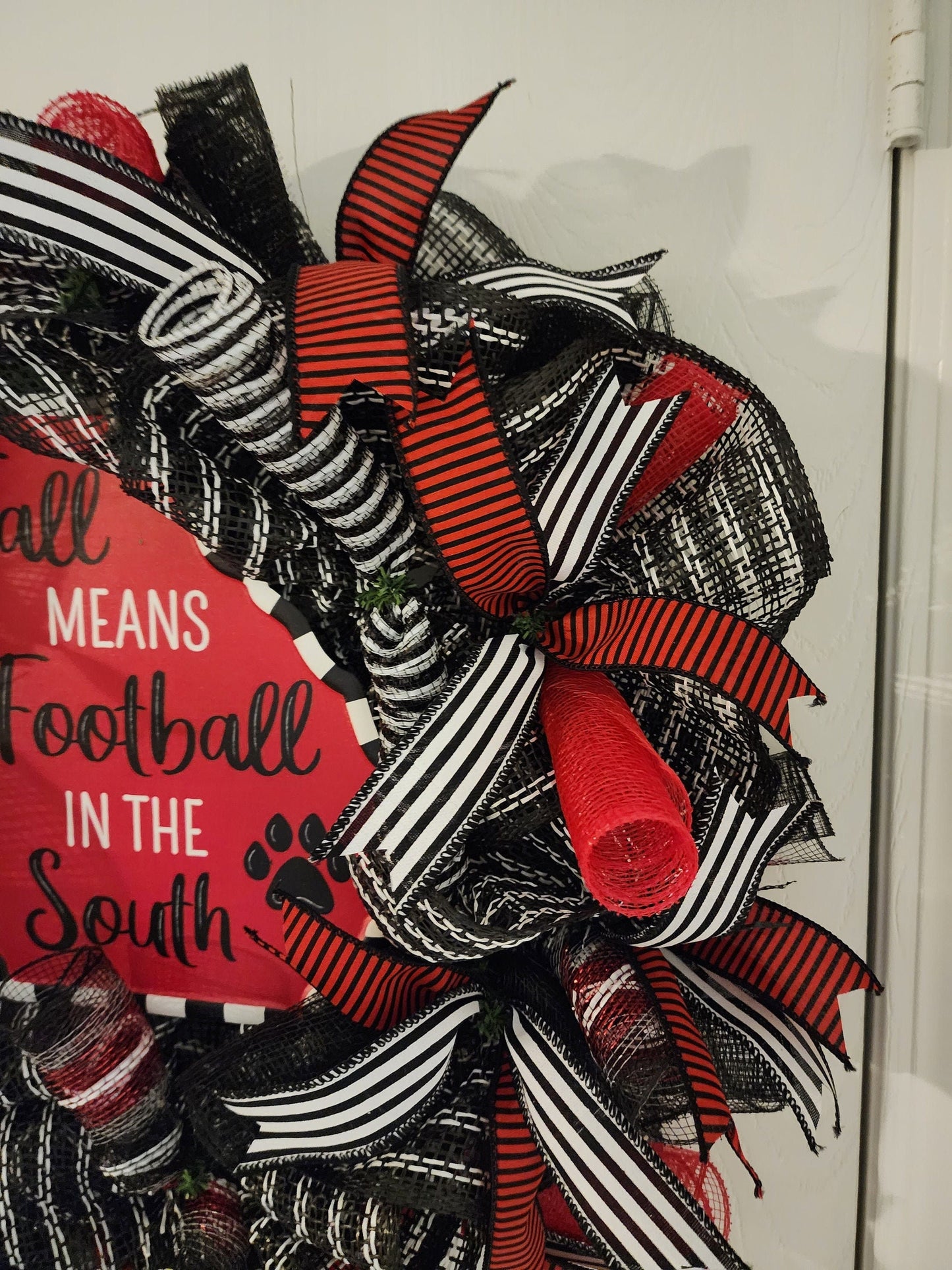 Fall Means Football in the South Mesh Wreath