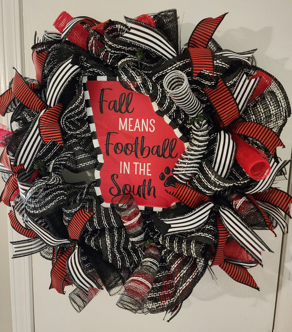 Fall Means Football in the South Mesh Wreath
