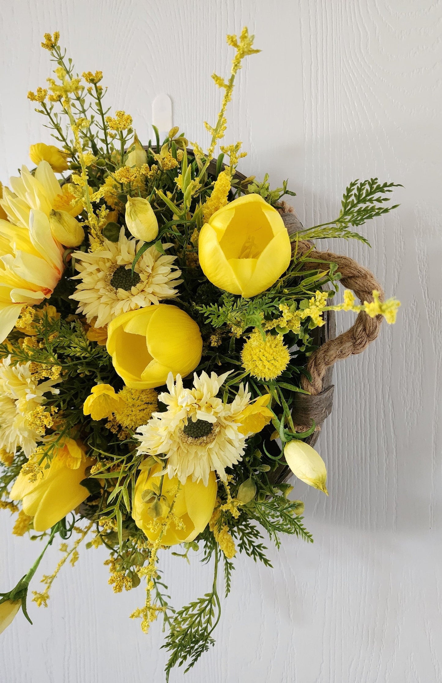 Summery Yellows Tobacco Wall Basket