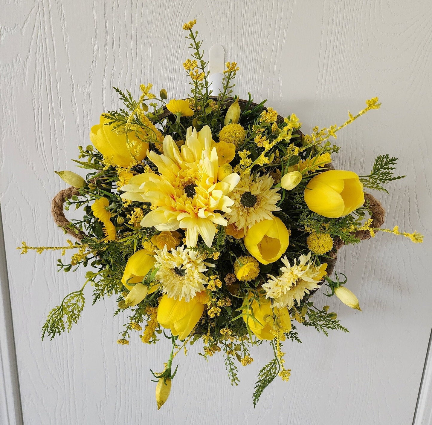 Summery Yellows Tobacco Wall Basket