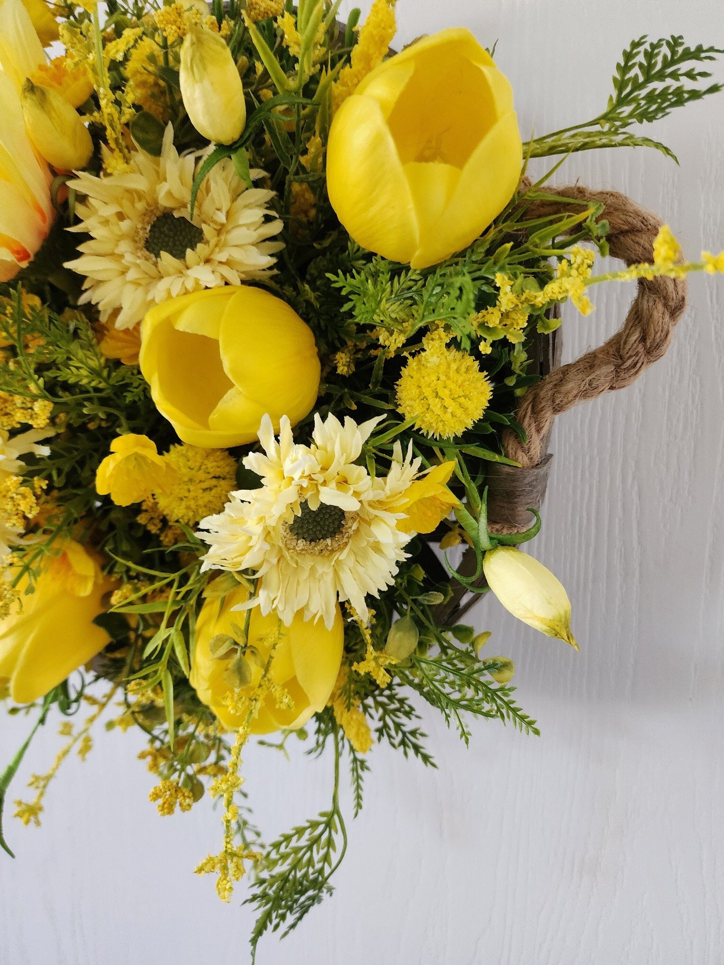 Summery Yellows Tobacco Wall Basket