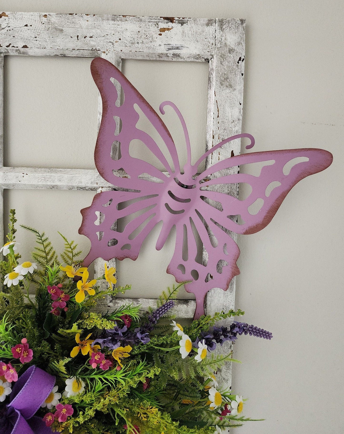 Spring Butterfly Window Frame Hanging