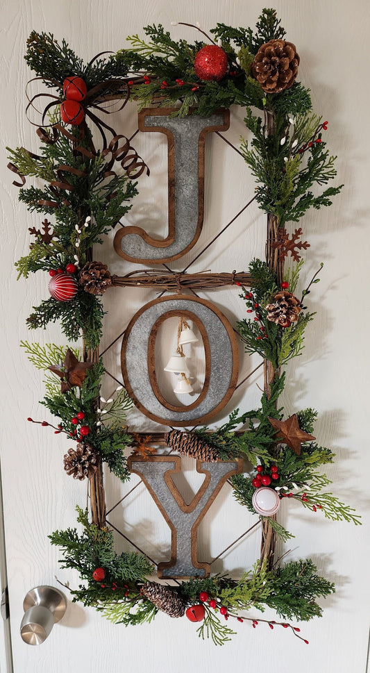 JOY Rustic Holiday Wall Hanging