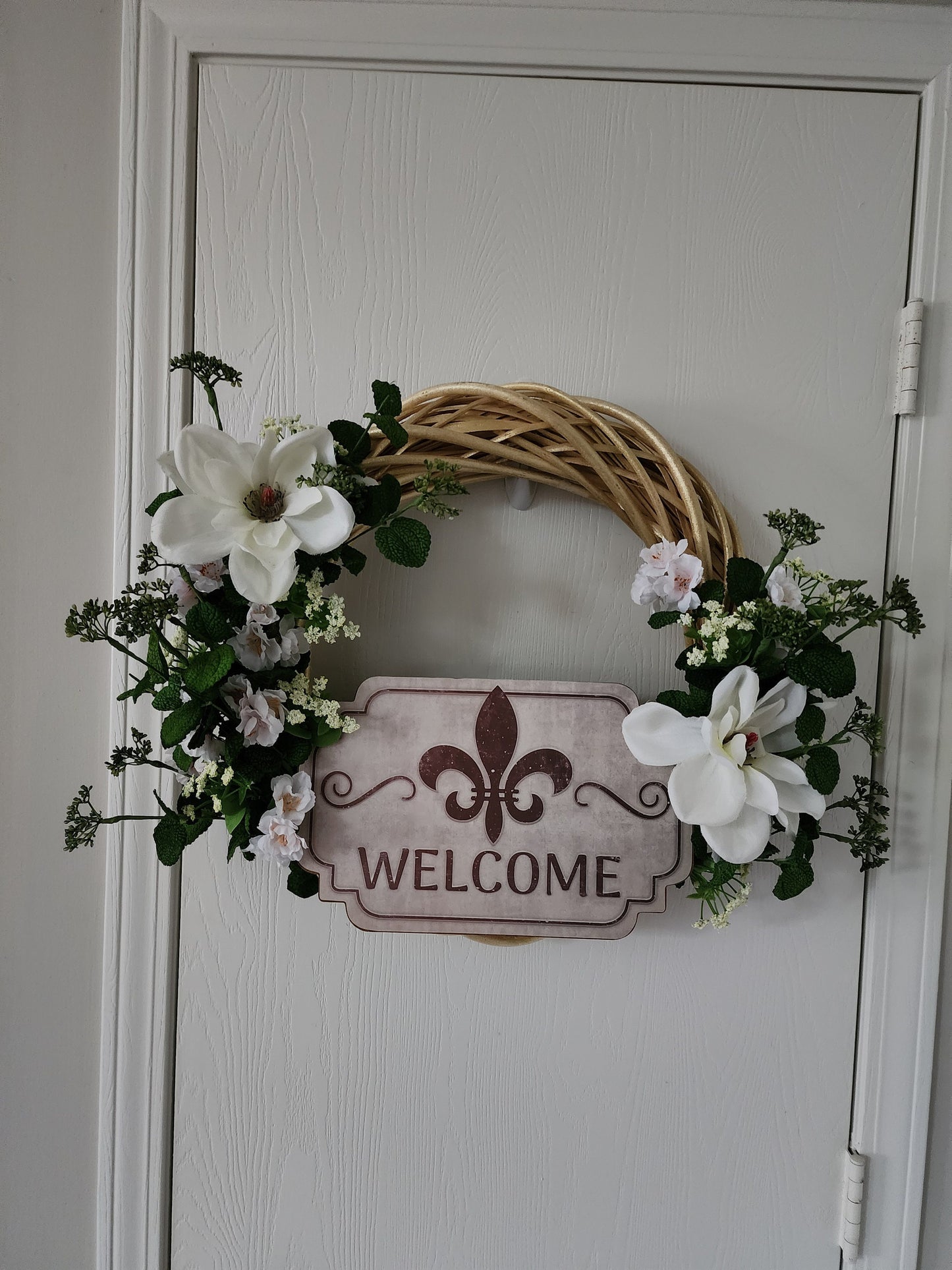 Fleur de Lis Welcome Wreath