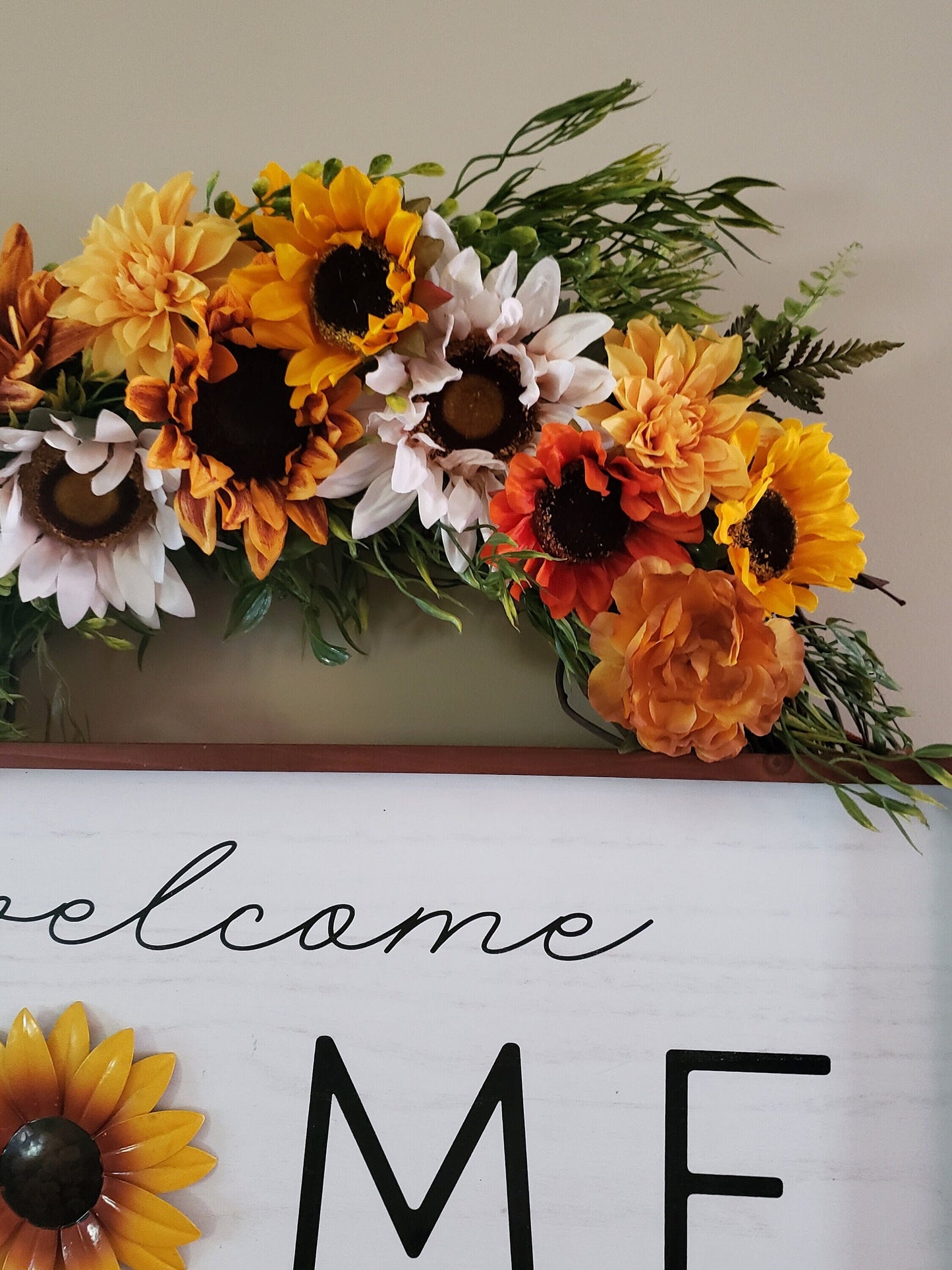 Welcome Home Sunflower Wreath