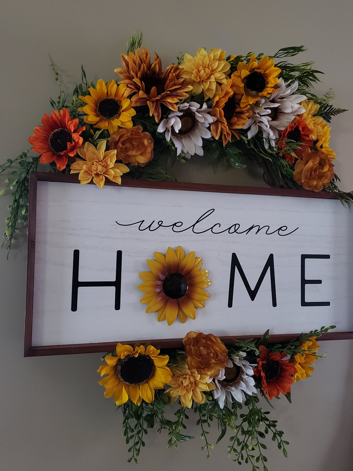 Welcome Home Sunflower Wreath