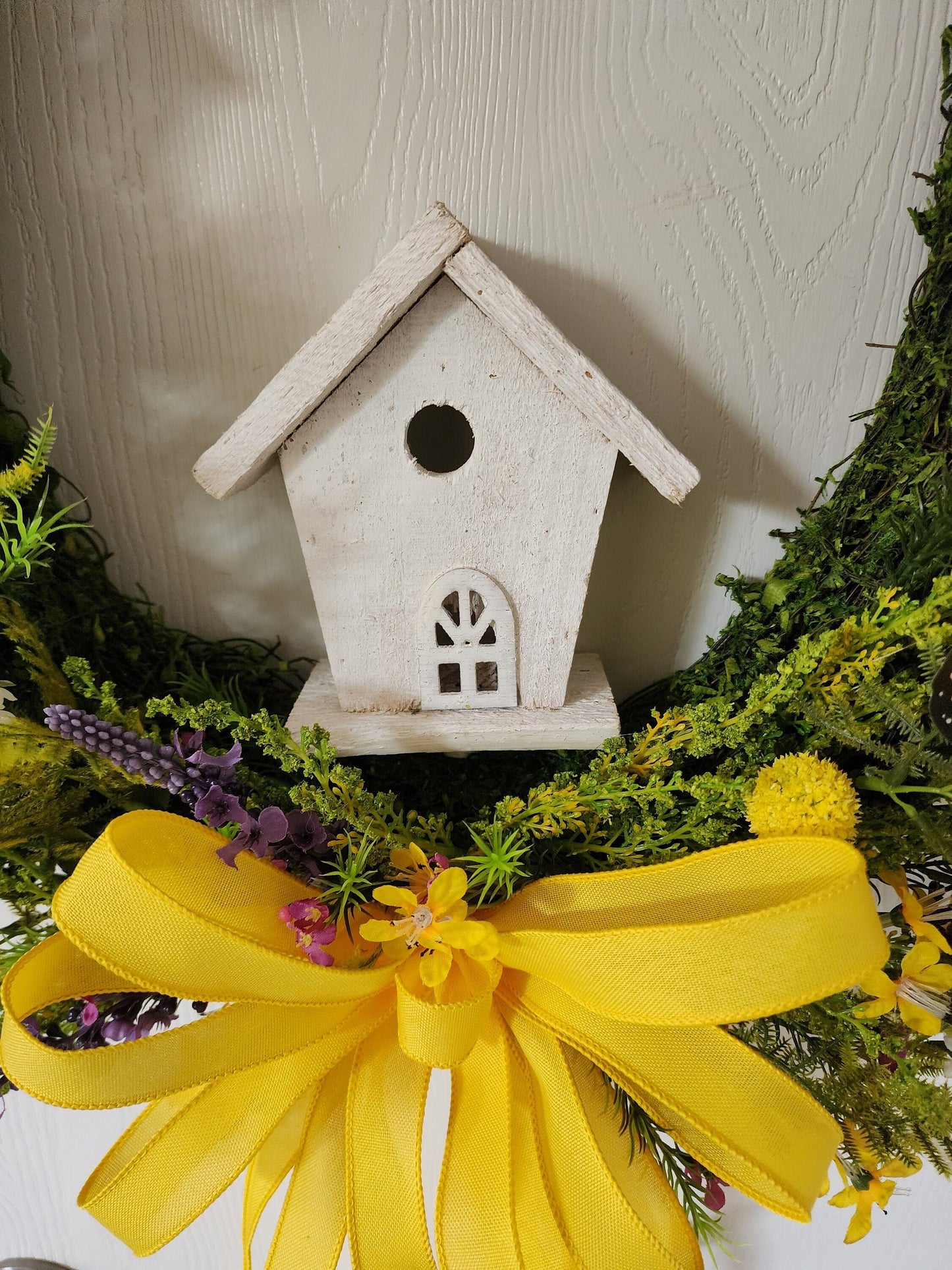 Summery Birdhouse Wreath