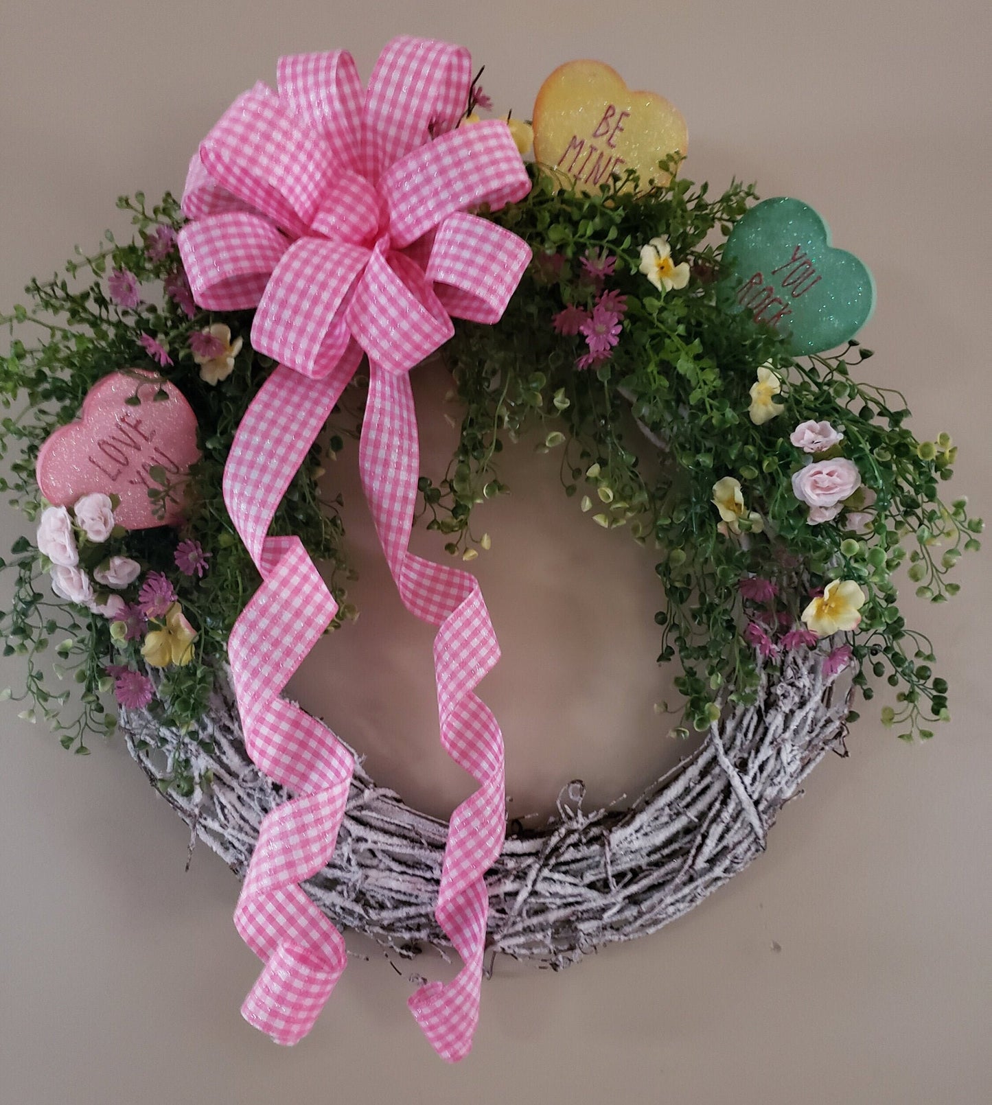 Conversation Heart Valentine's Wreath