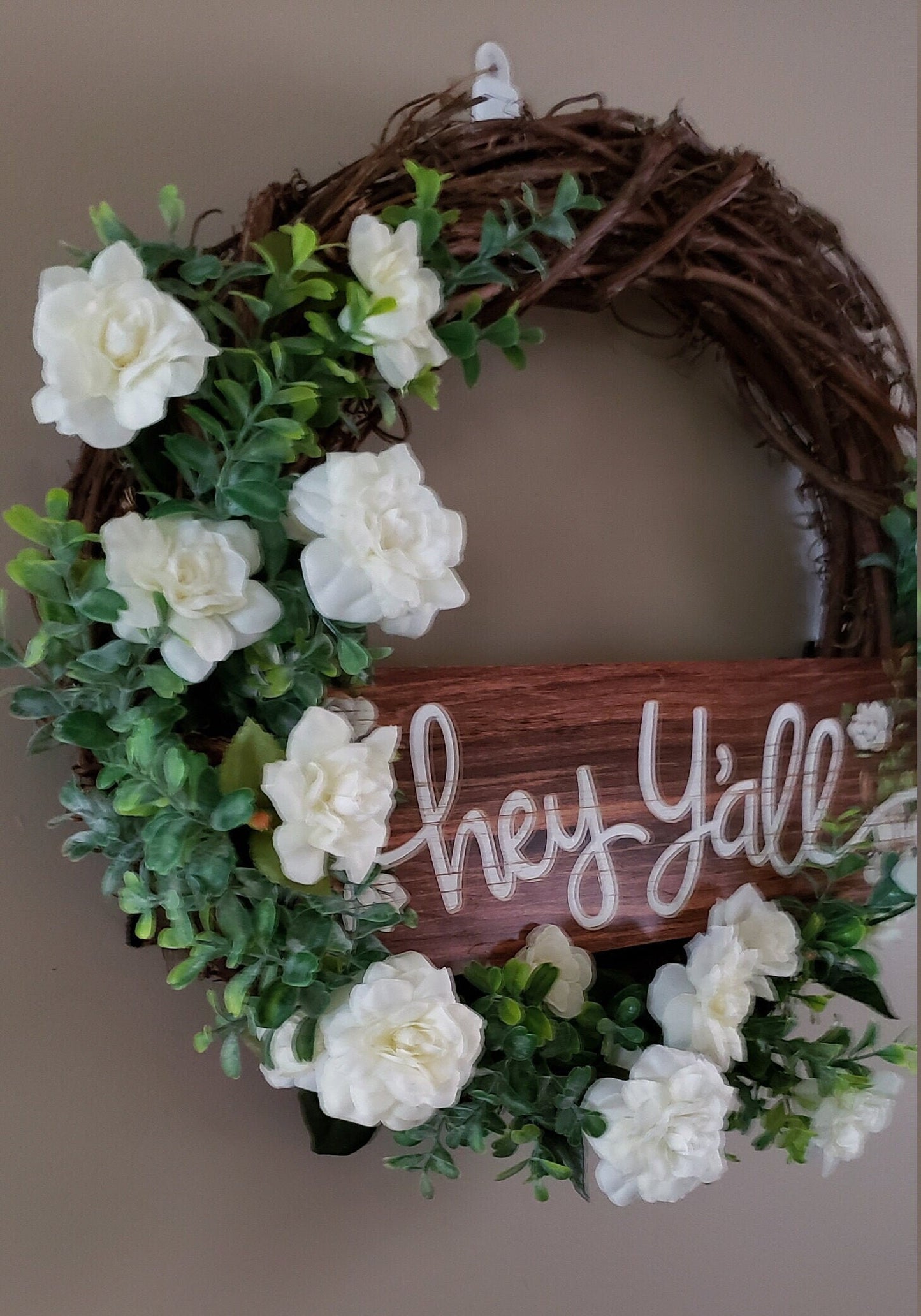 Hey Y'all Everyday Grapevine Wreath