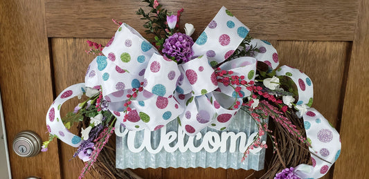 Spring Welcome Grapevine Wreath