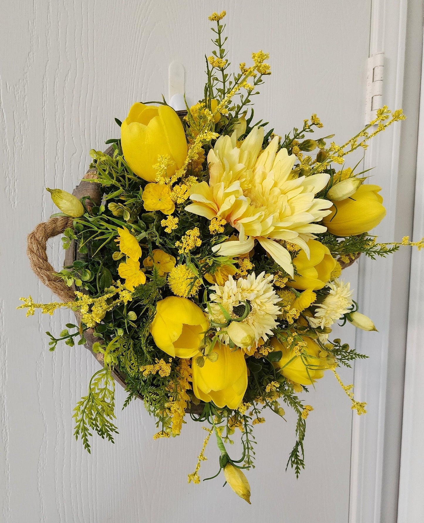 Summery Yellows Tobacco Wall Basket