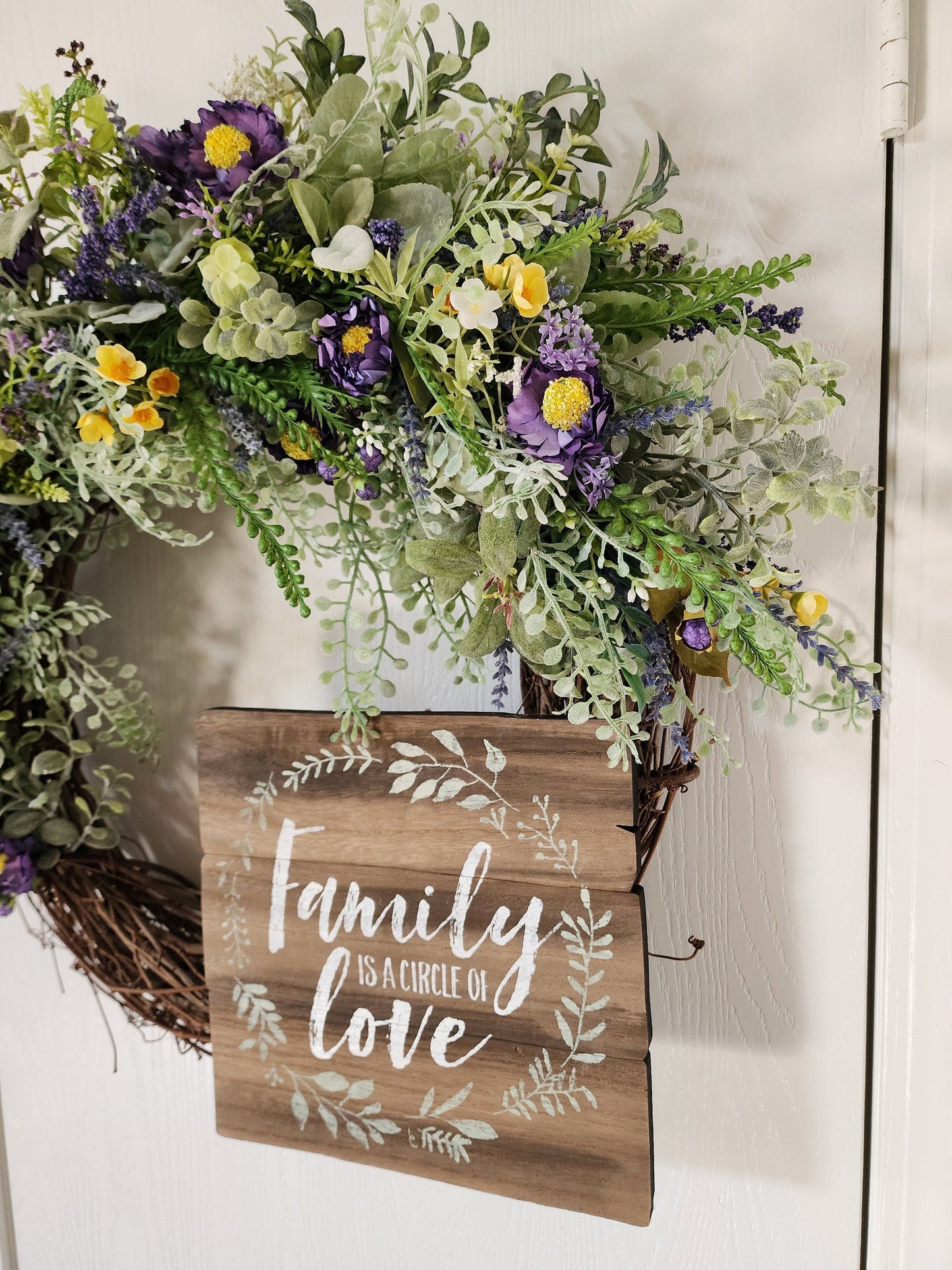 Family is a Circle of Love Grapevine Wreath