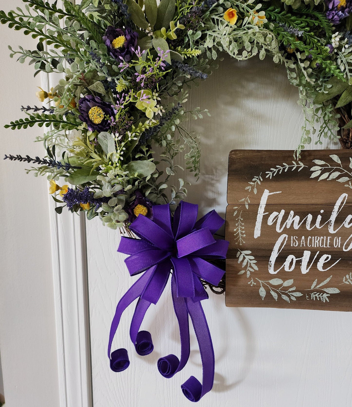 Family is a Circle of Love Grapevine Wreath