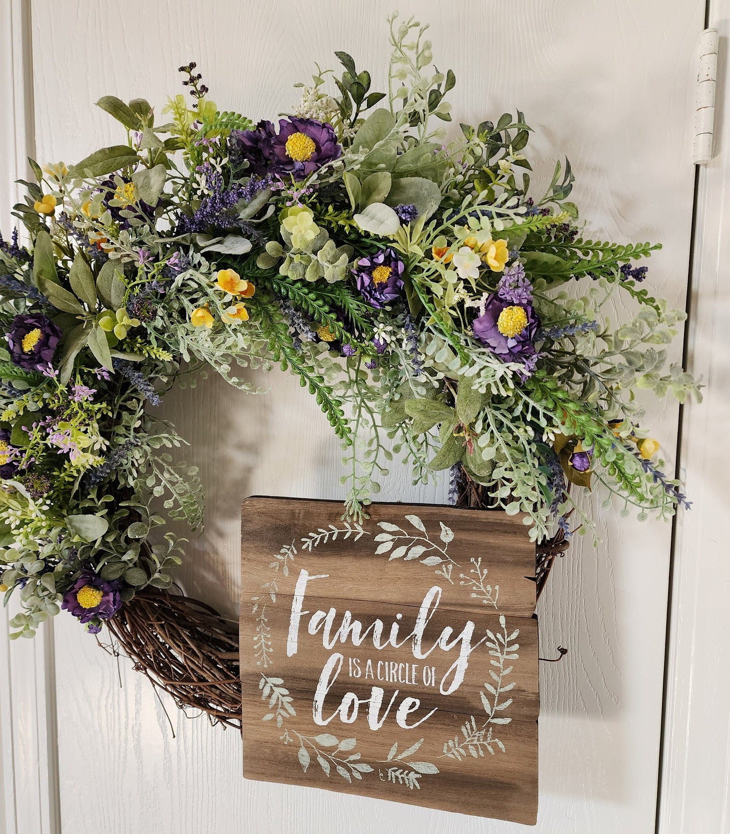 Family is a Circle of Love Grapevine Wreath