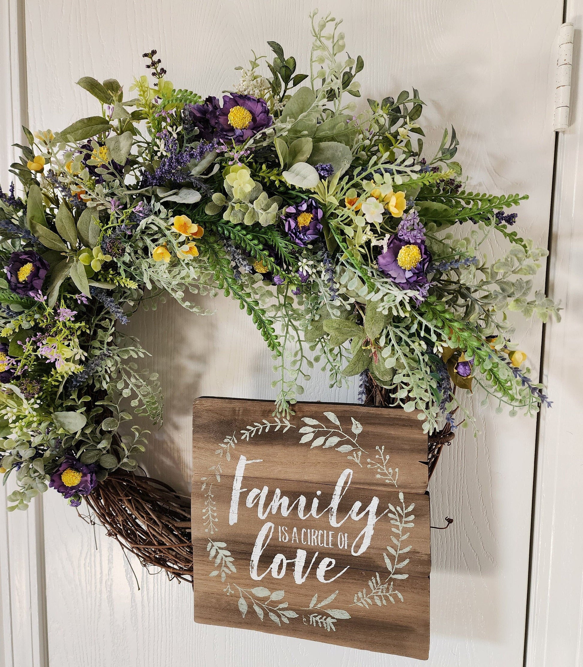 Family is a Circle of Love Grapevine Wreath