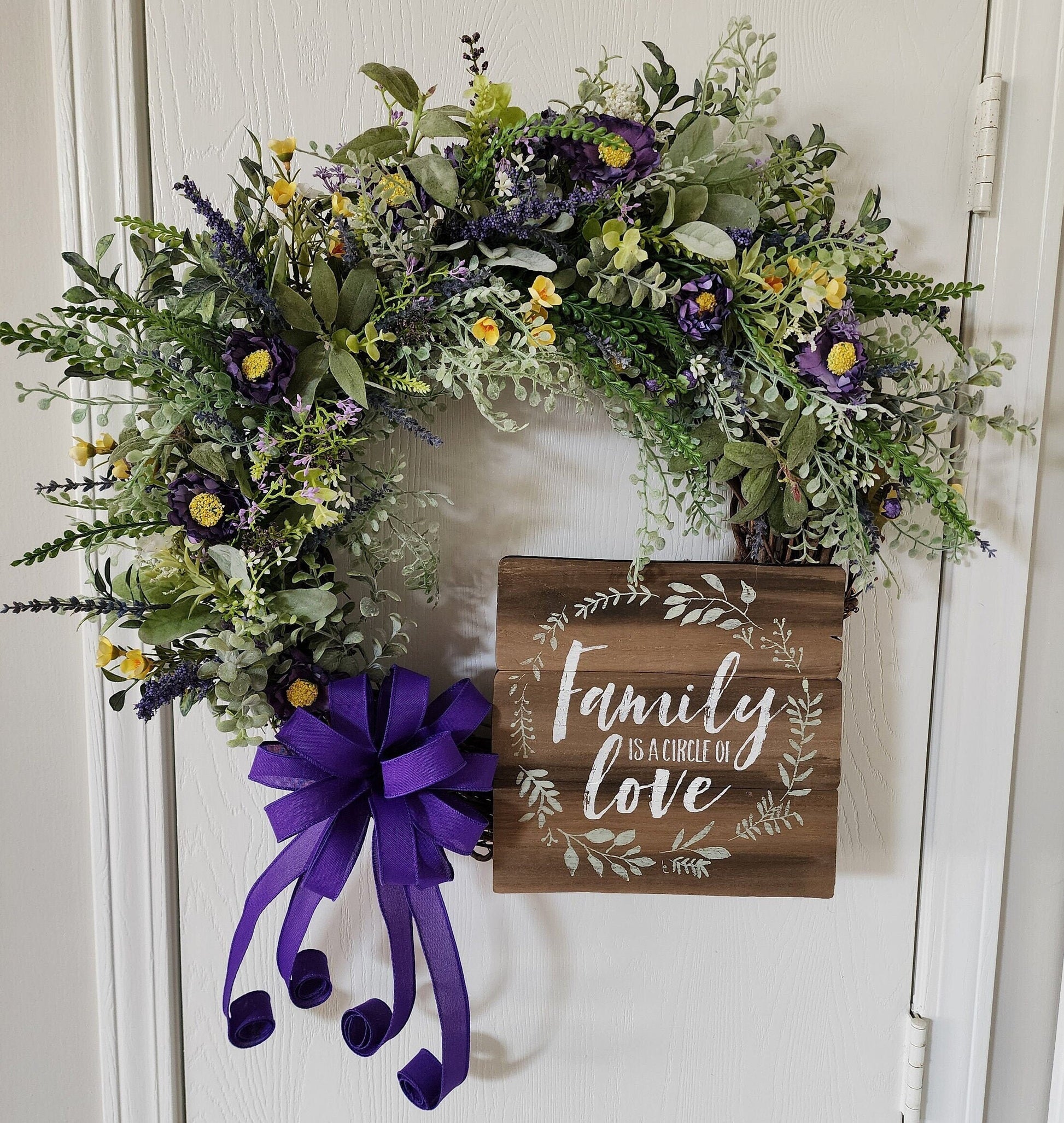 Family is a Circle of Love Grapevine Wreath