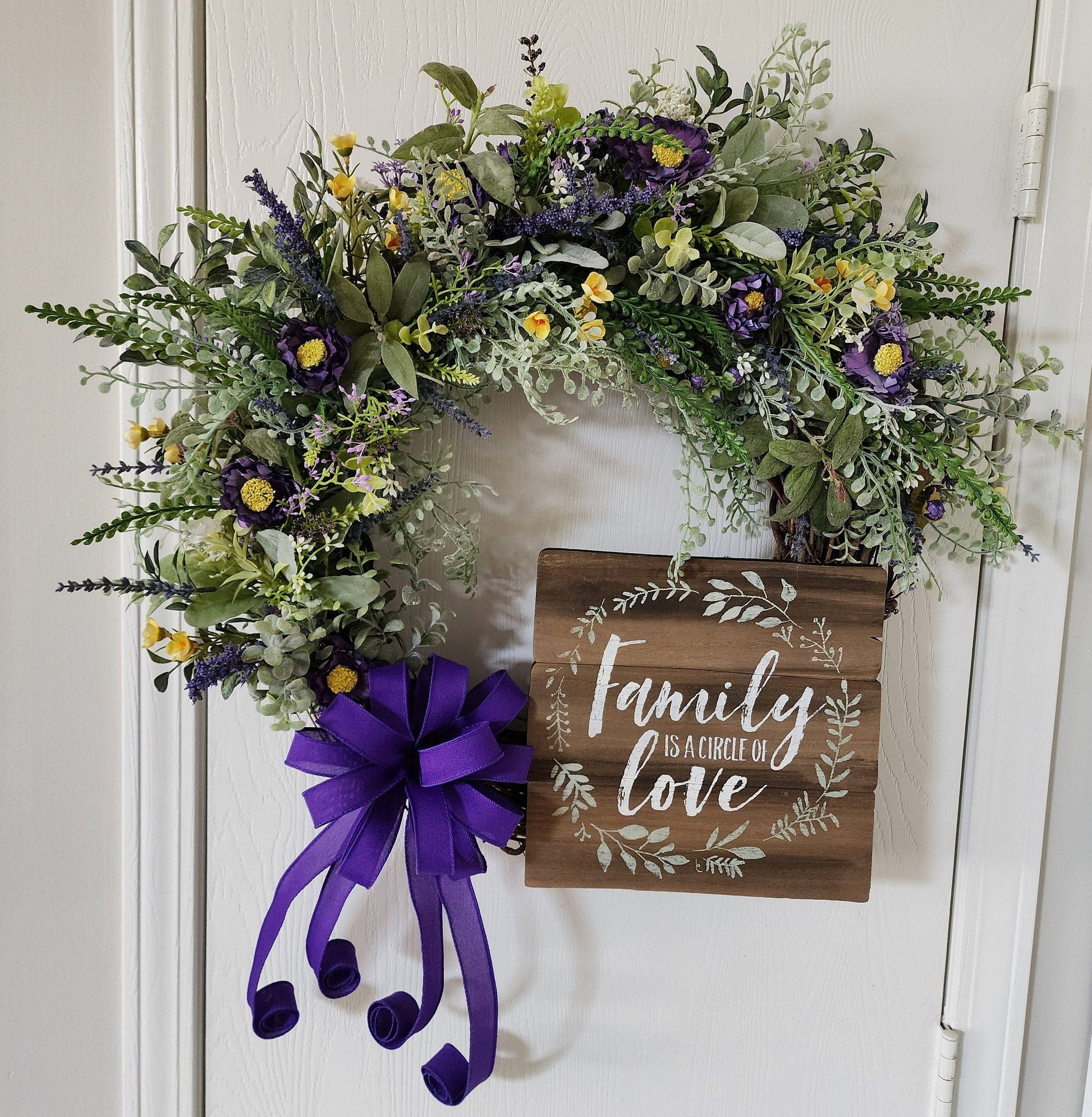 Family is a Circle of Love Grapevine Wreath