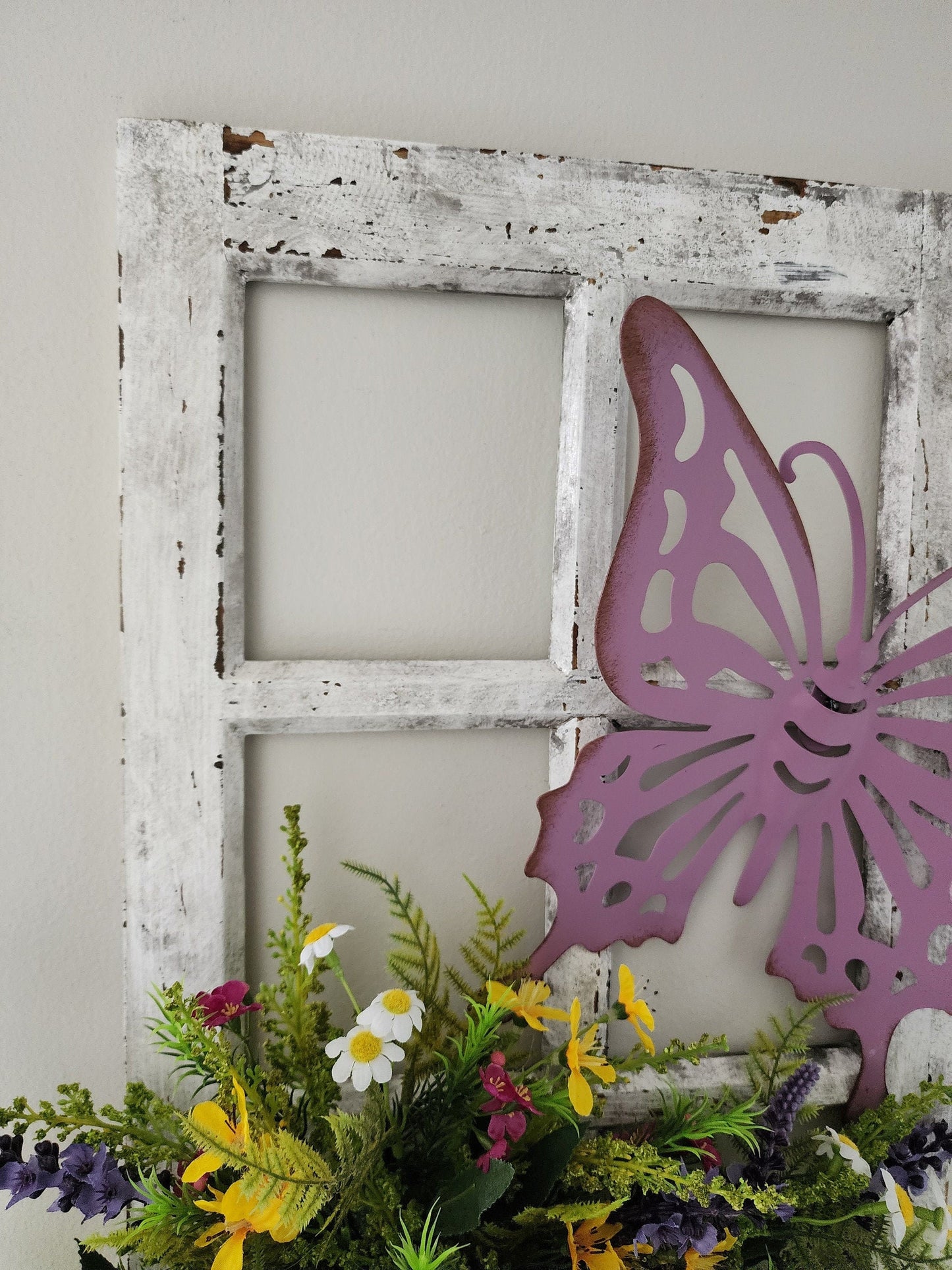 Spring Butterfly Window Frame Hanging