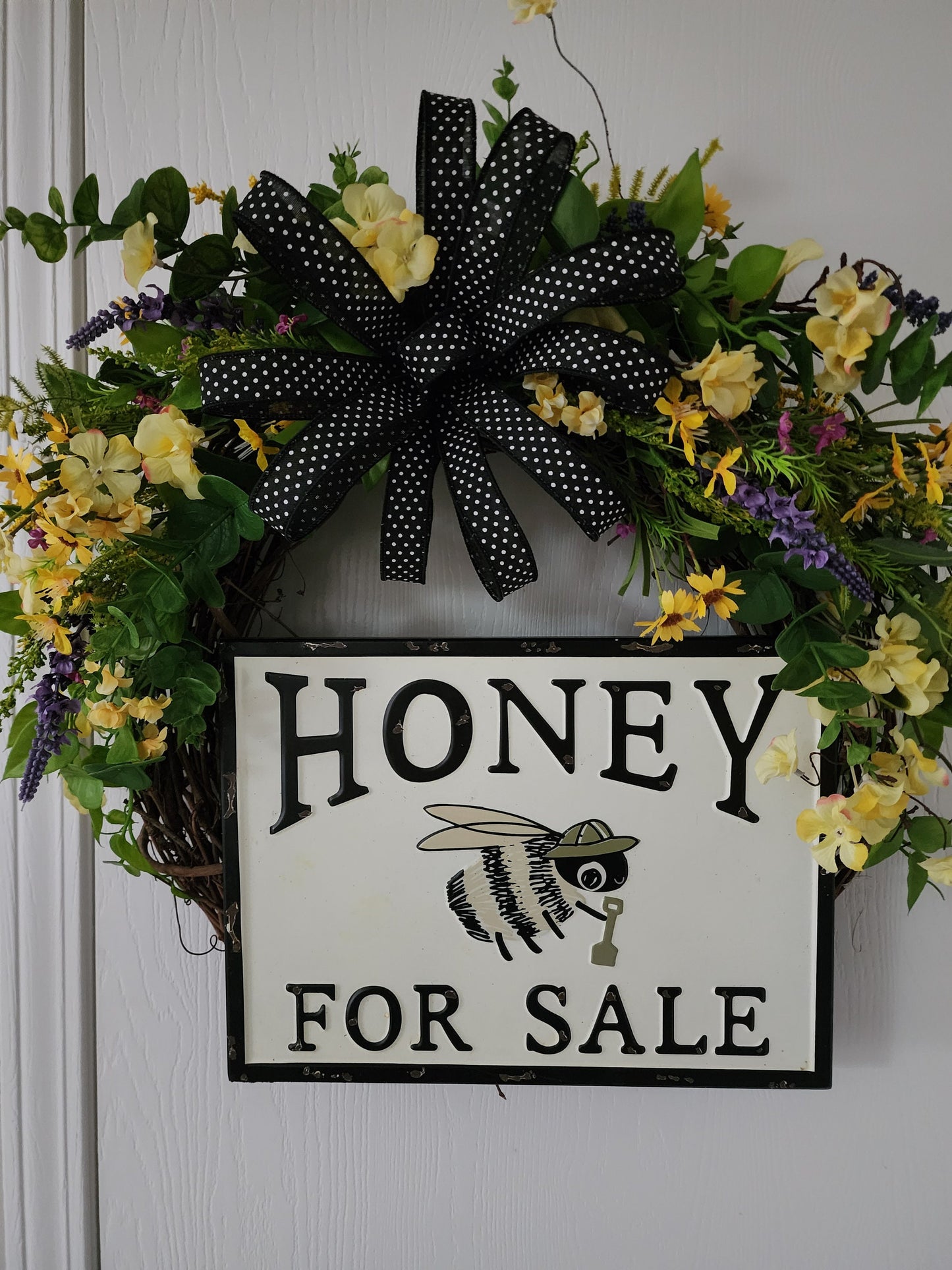 Honey for Sale Grapevine Wreath