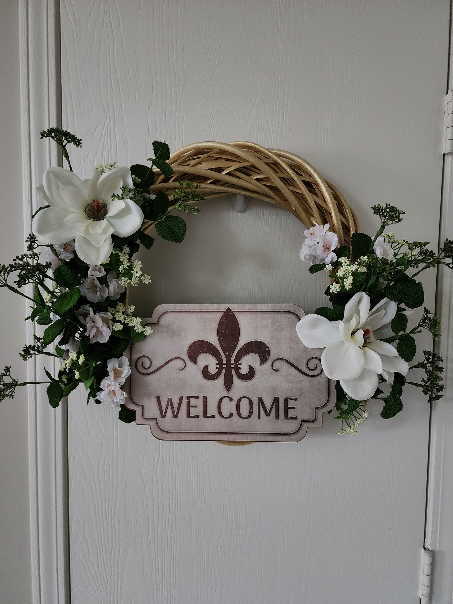 Fleur de Lis Welcome Wreath