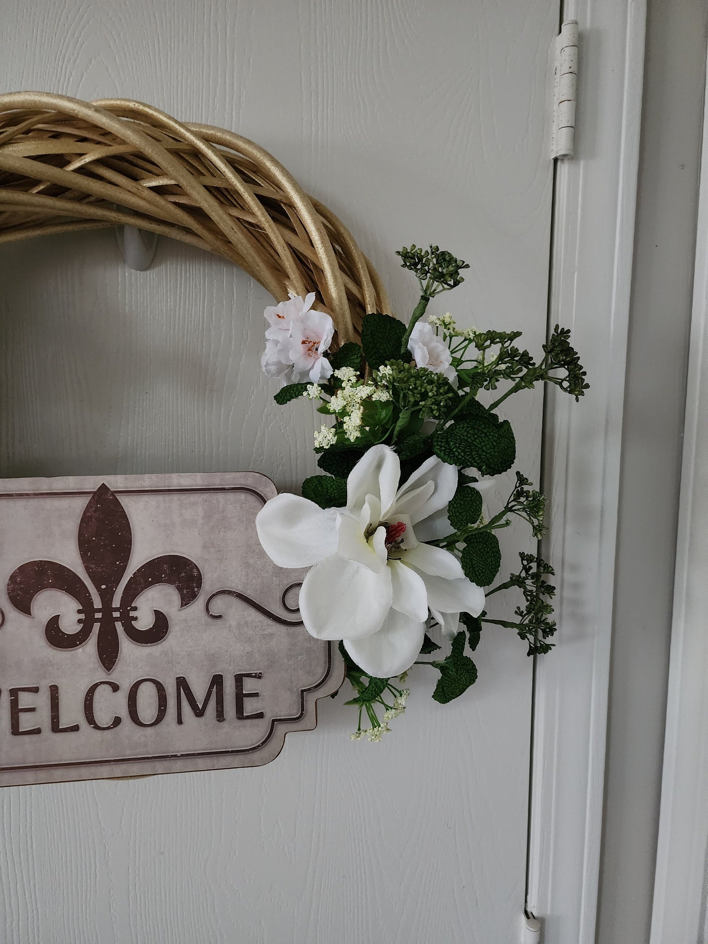 Fleur de Lis Welcome Wreath