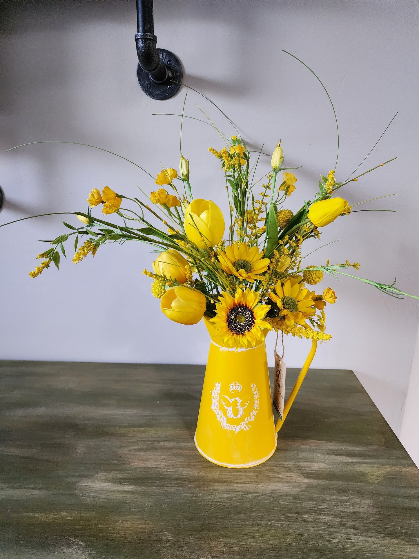 Honey Bee Rustic Pitcher Spring/Summer Arrangement