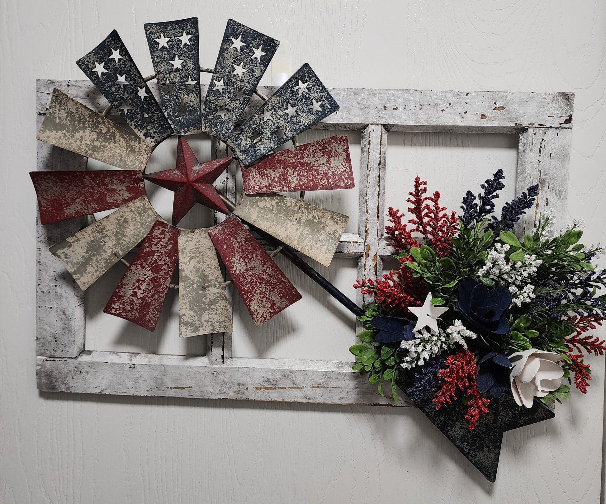 Americana Pinwheel/Windmill Wall Hanging