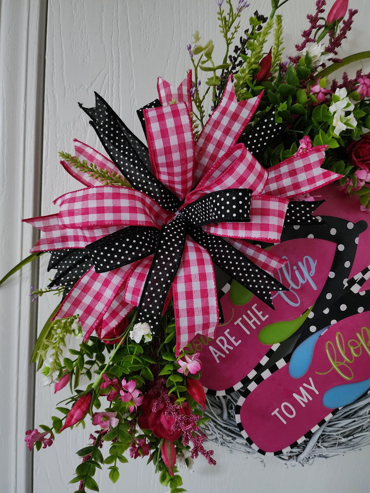 You are the flip to my flop Grapevine Wreath