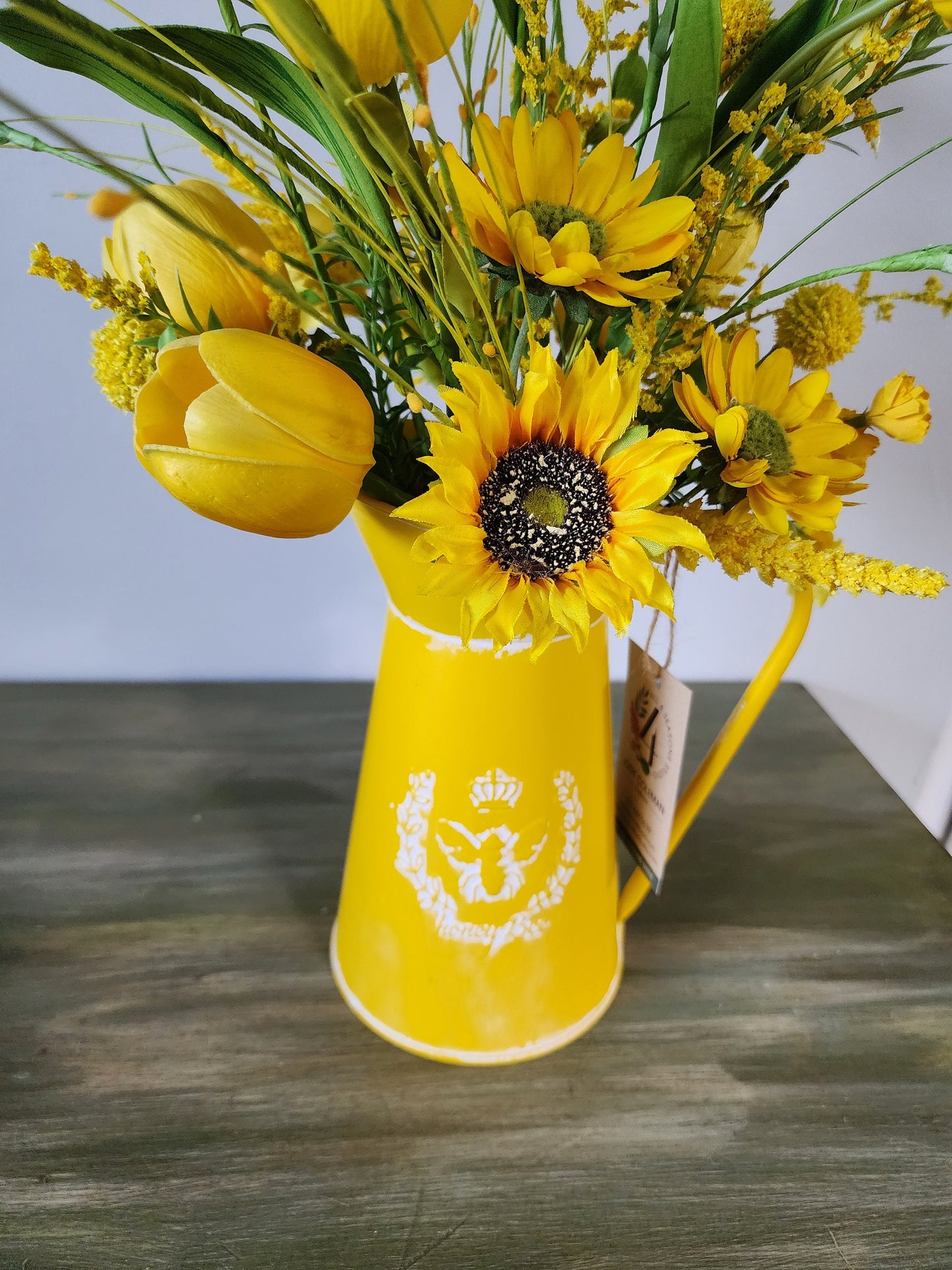 Honey Bee Rustic Pitcher Spring/Summer Arrangement