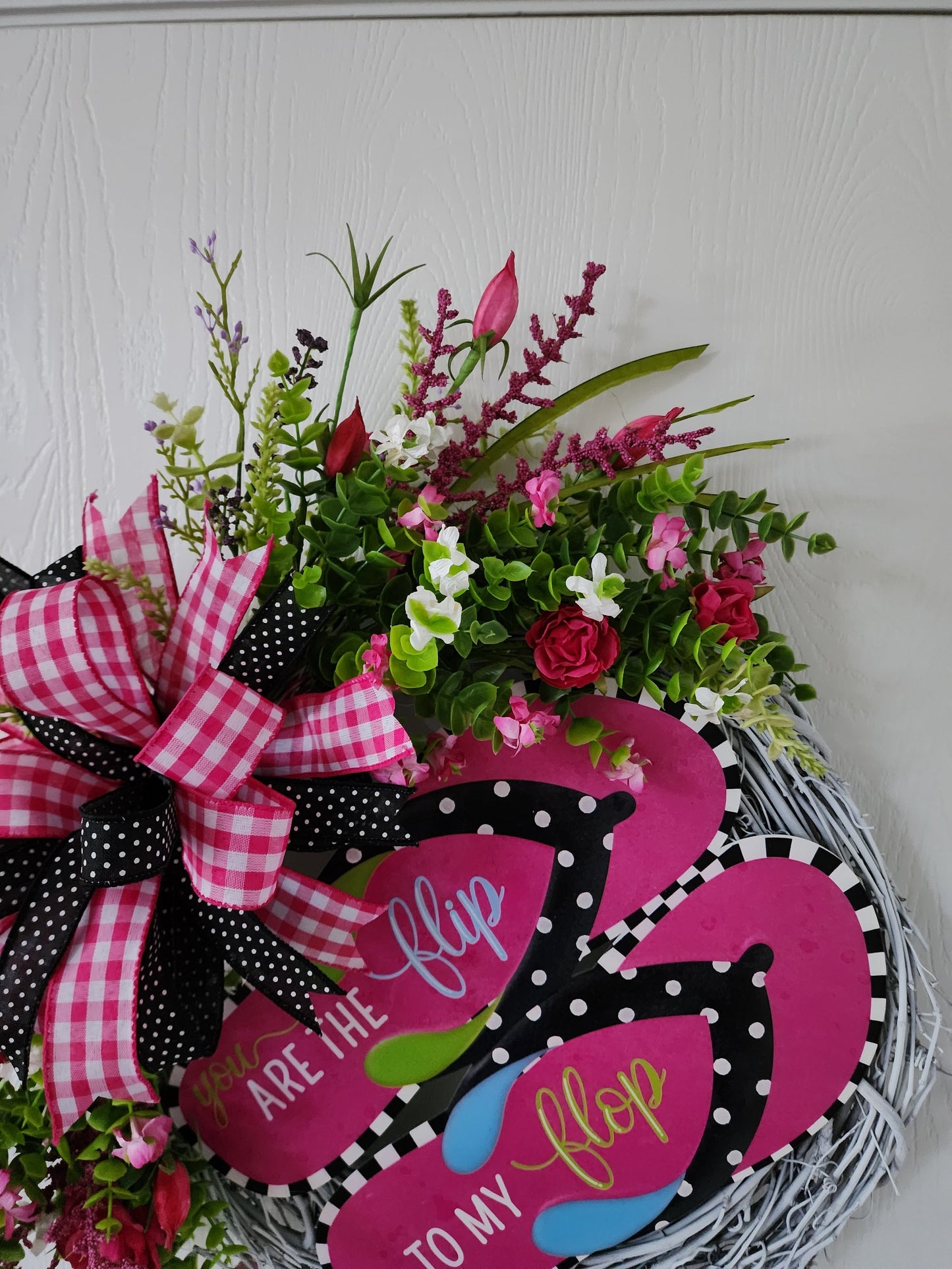 You are the flip to my flop Grapevine Wreath