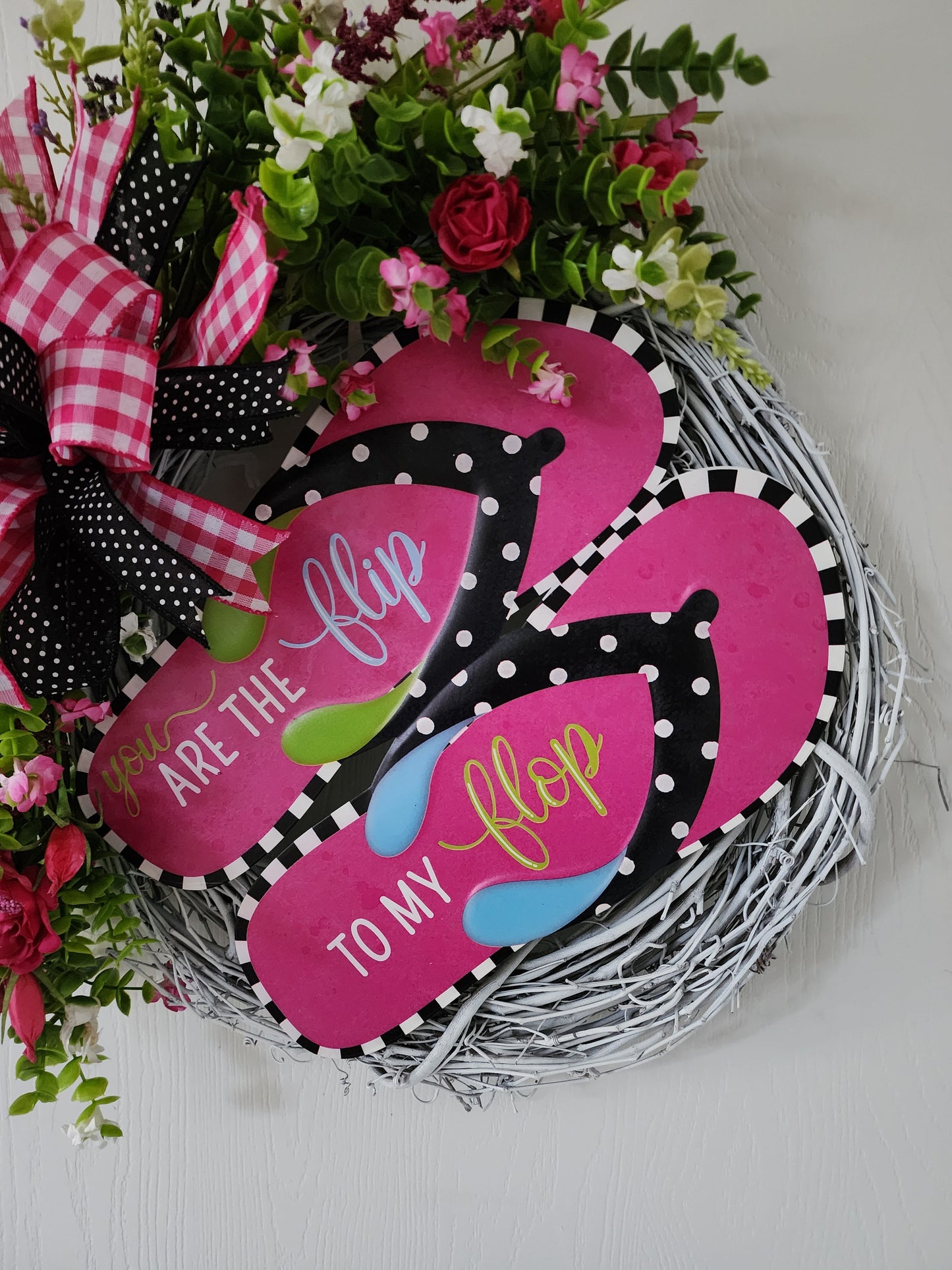 You are the flip to my flop Grapevine Wreath