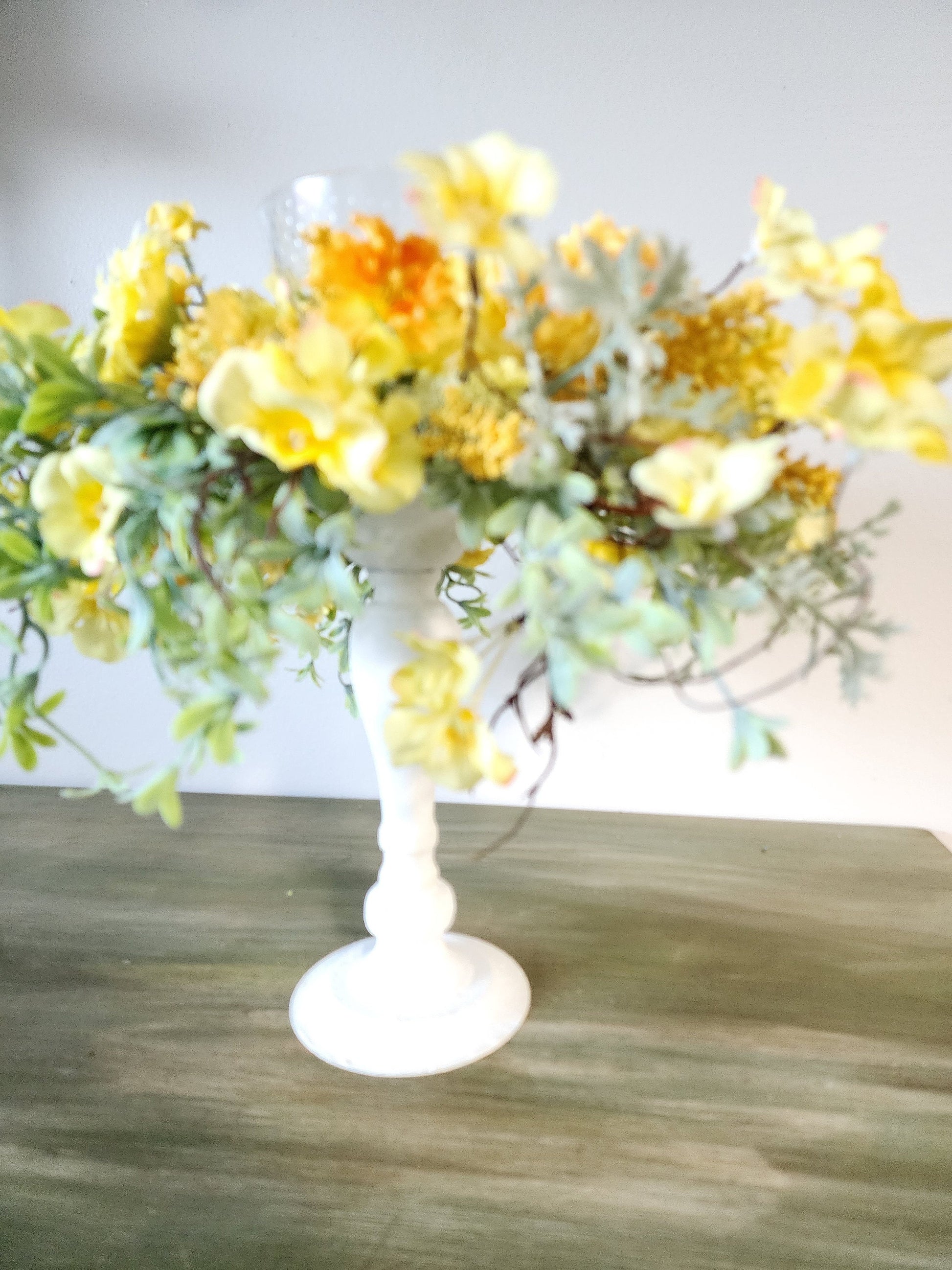 Floral Candleholder Centerpiece