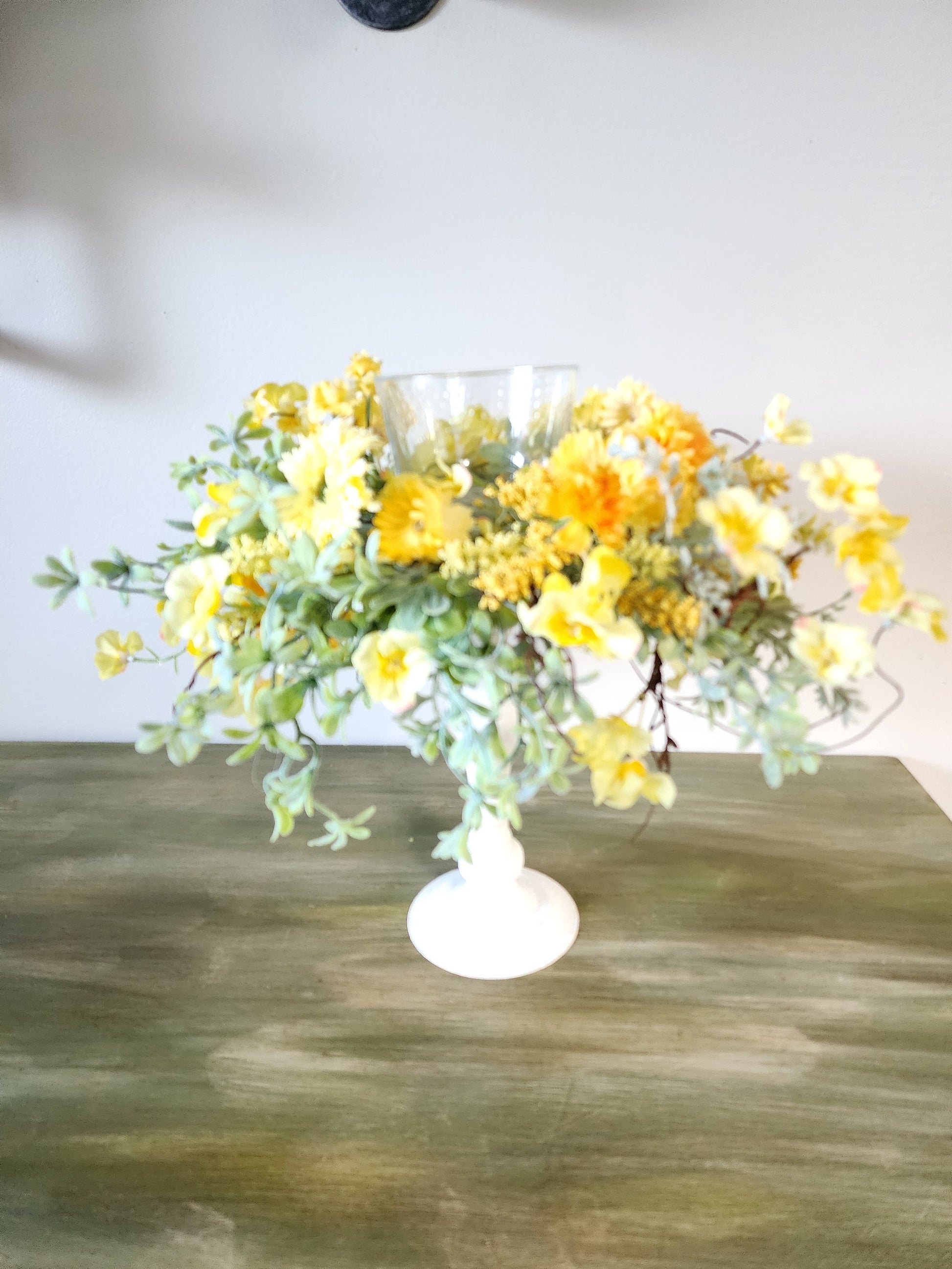 Floral Candleholder Centerpiece