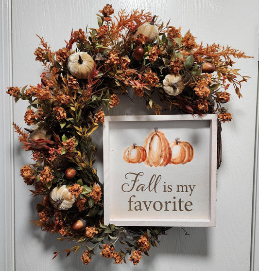 Fall is My Favorite Grapevine Wreath